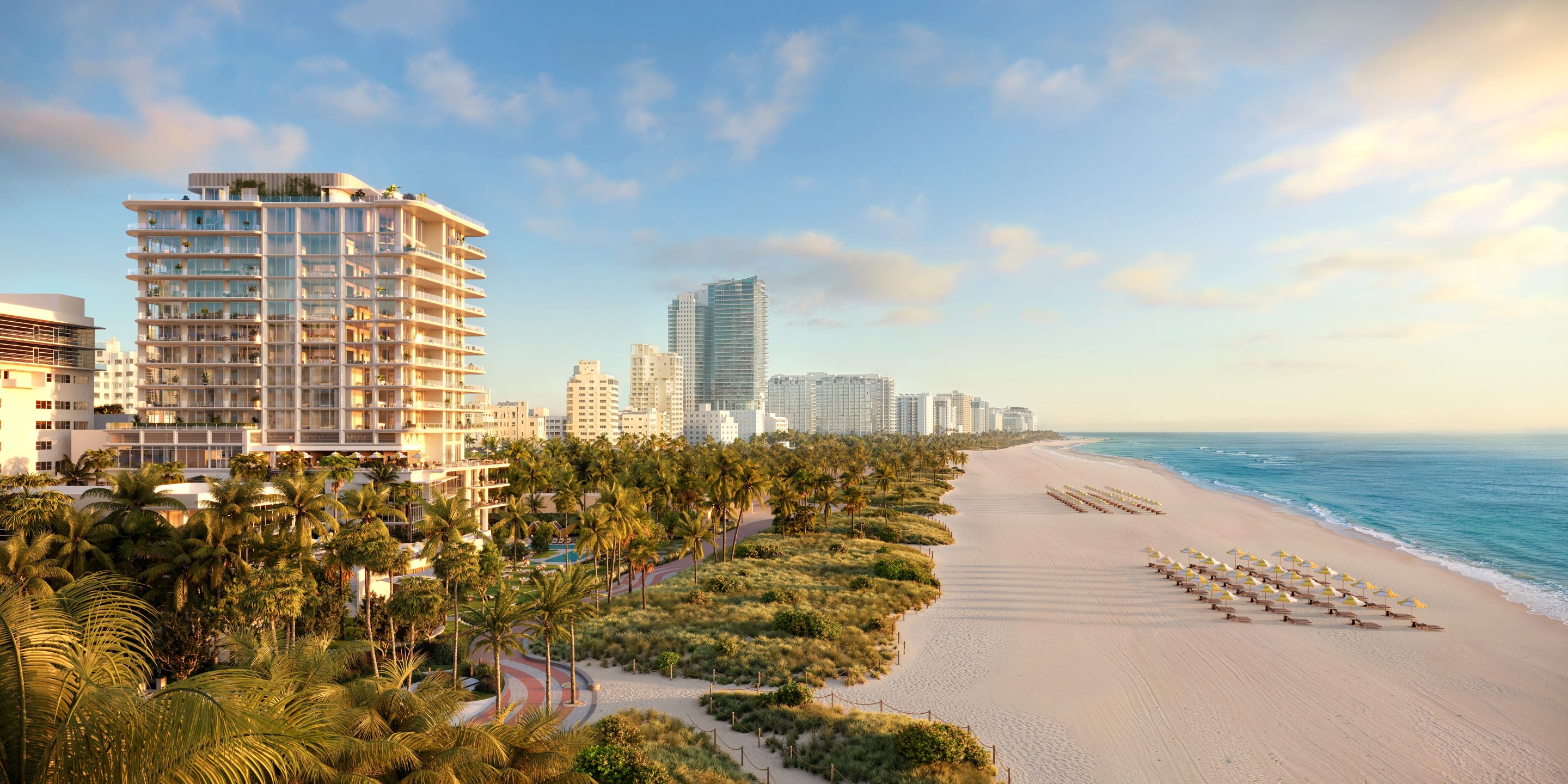 Rendering of the Ritz-Carlton Residences in South Beach, Miami.
