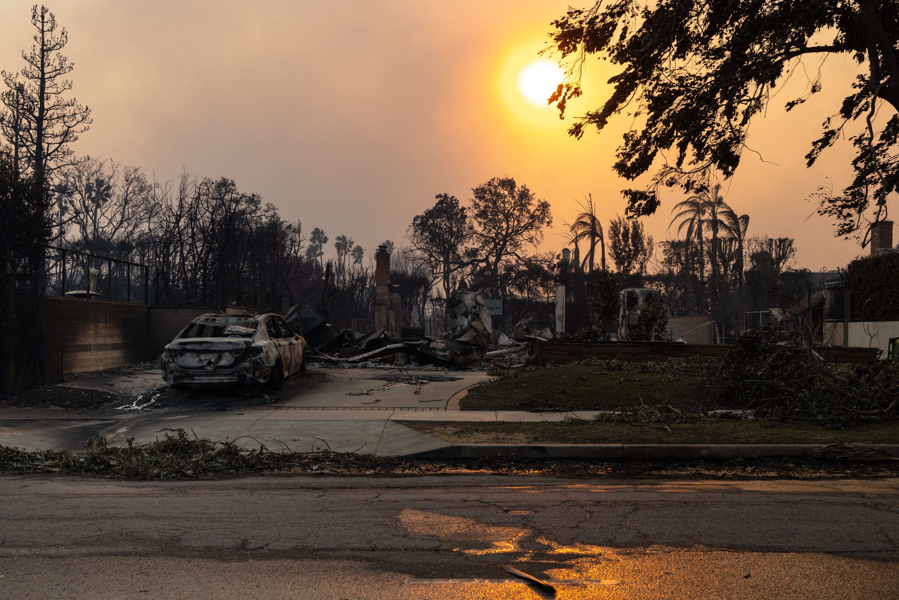 Homes destroyed in the Palisades Fire