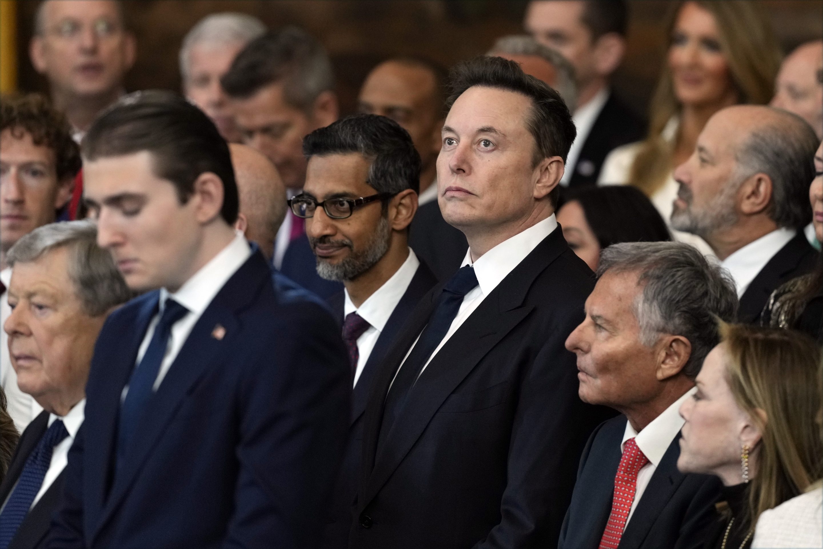 Elon Musk at President Donald Trump's inauguration.