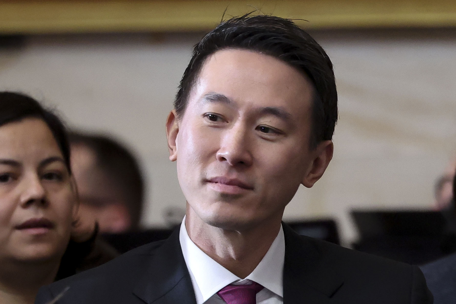TikTok CEO Shou Zi Chew sits before the 60th Presidential Inauguration in the Rotunda of the U.S. Capitol in Washington, on Jan. 20, 2025.