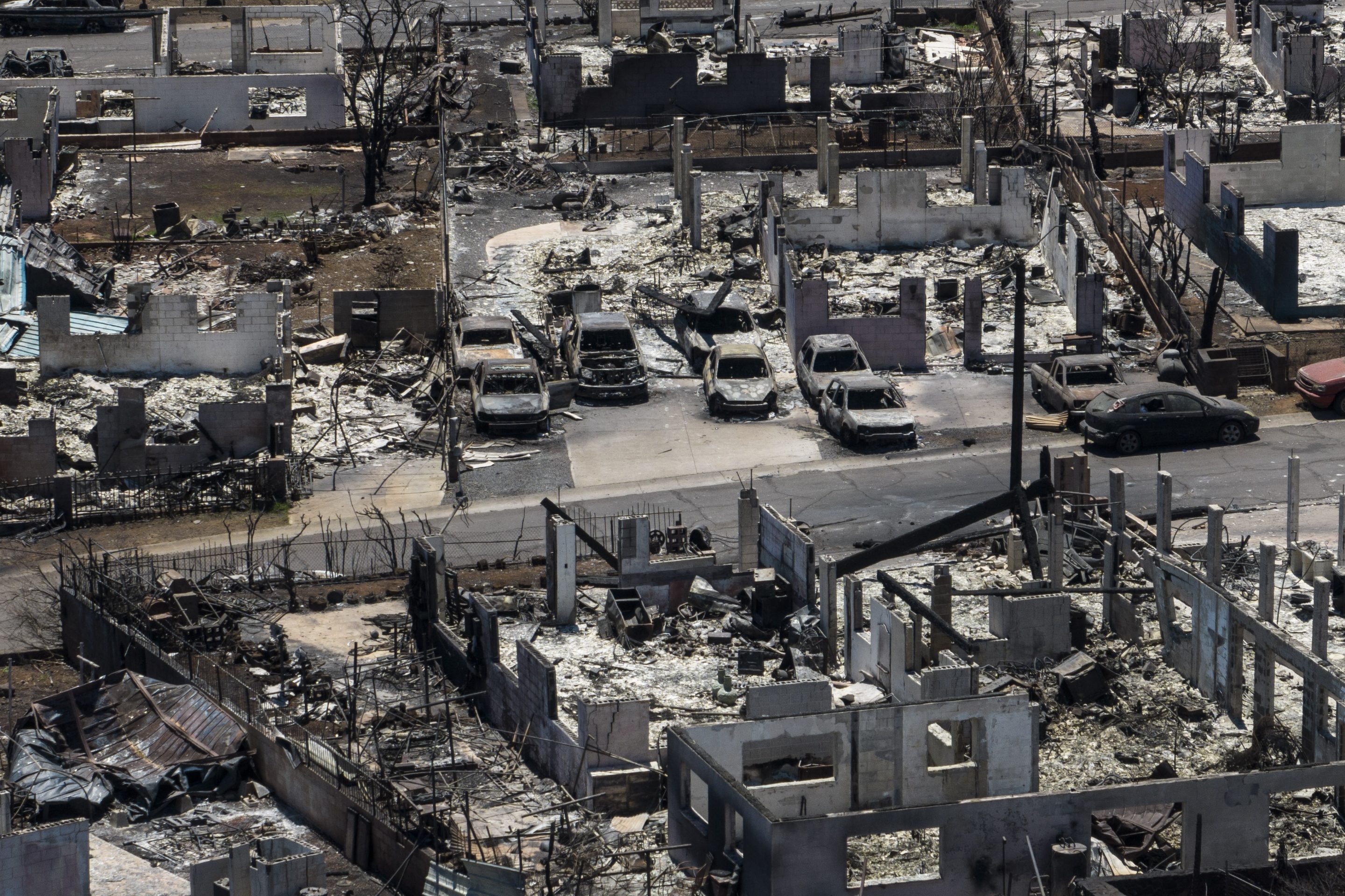 A general view shows the aftermath of a devastating wildfire in Lahaina, Hawaii, Aug. 22, 2023. 