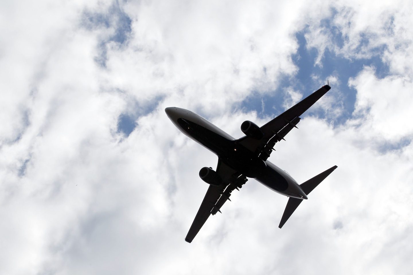 Plane flying in the sky