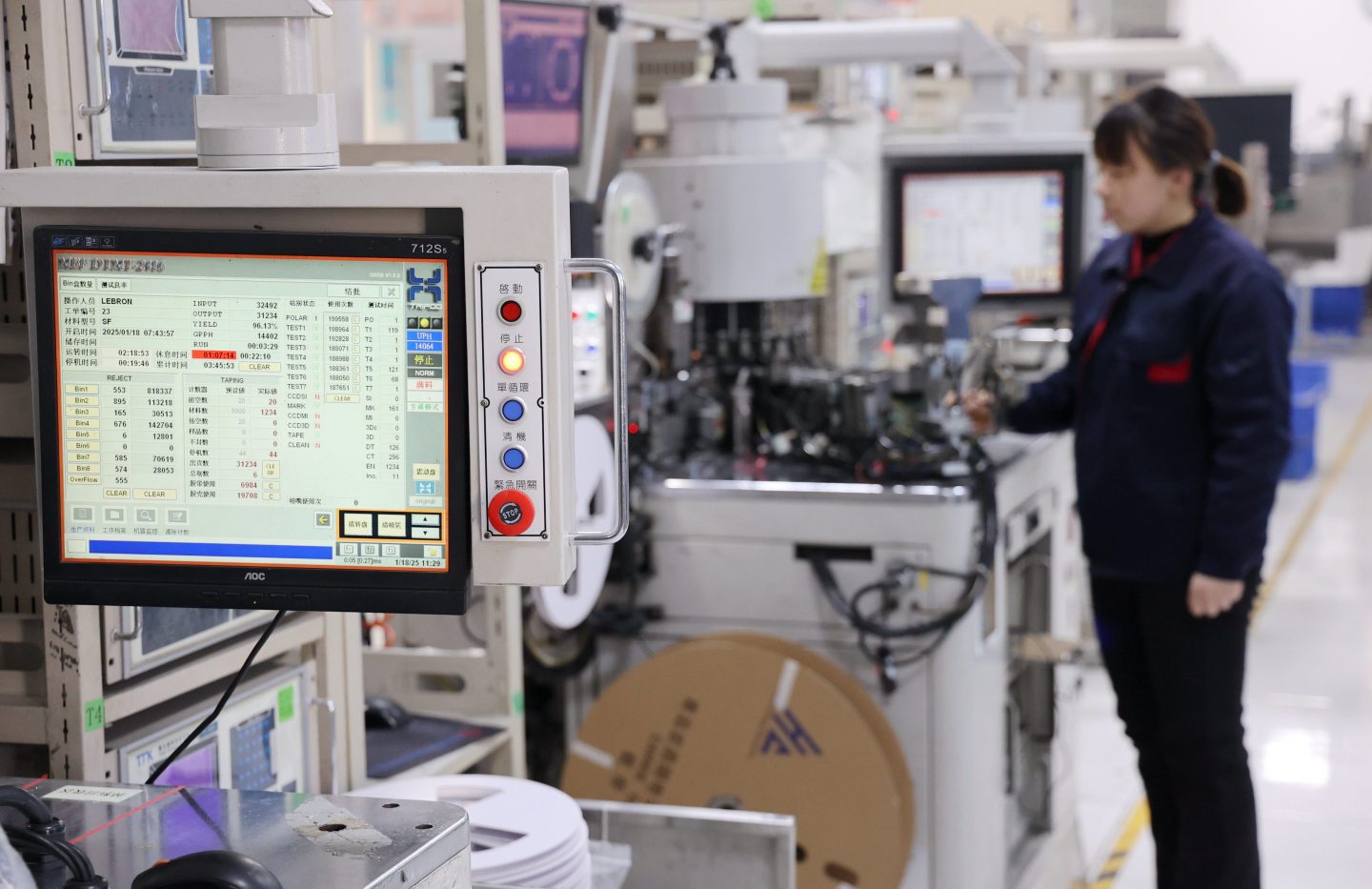At a semiconductor manufacturer in Binzhou, China, on Jan. 20, 2025.