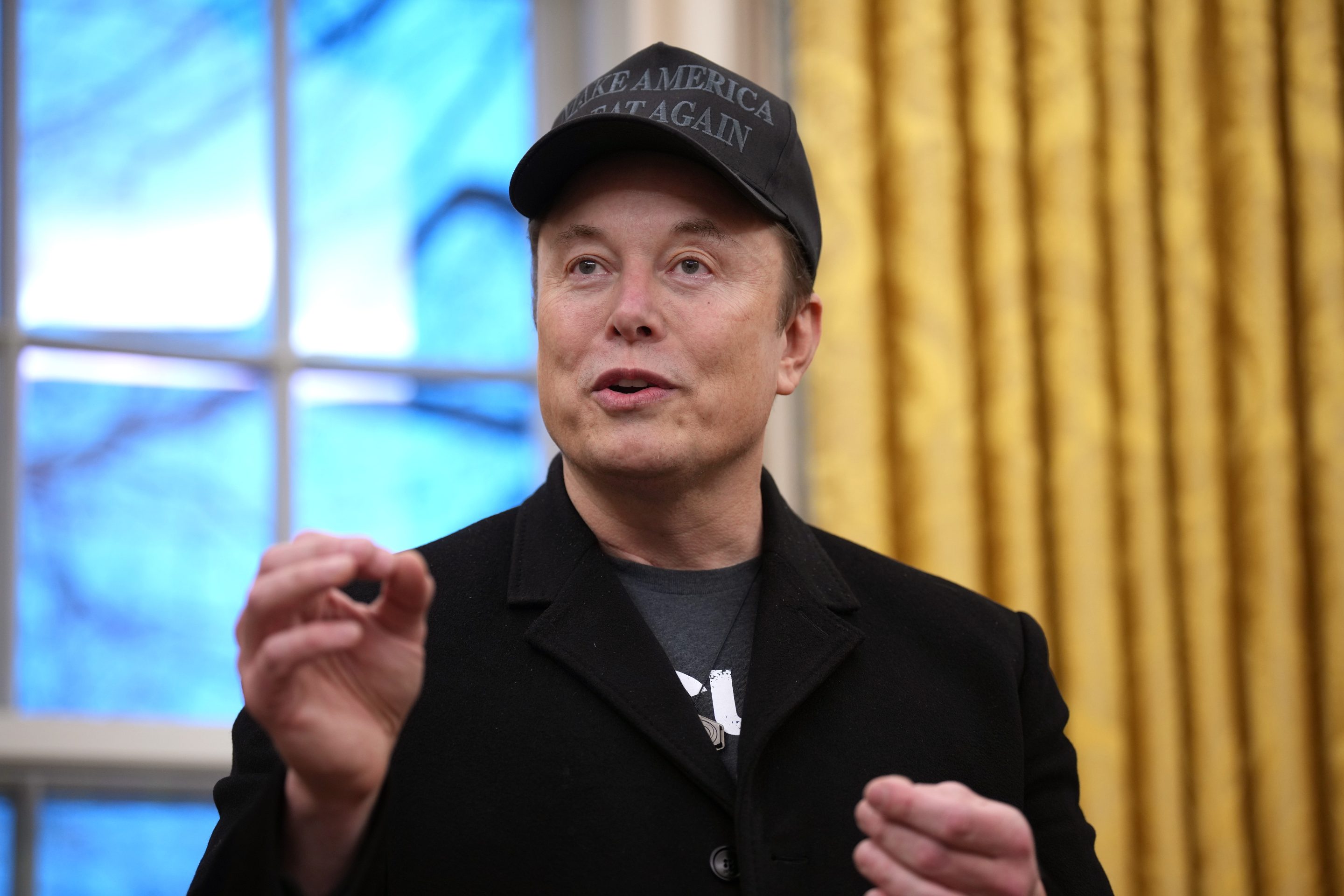 Elon Musk in the Oval Office at the White House on Tuesday.
