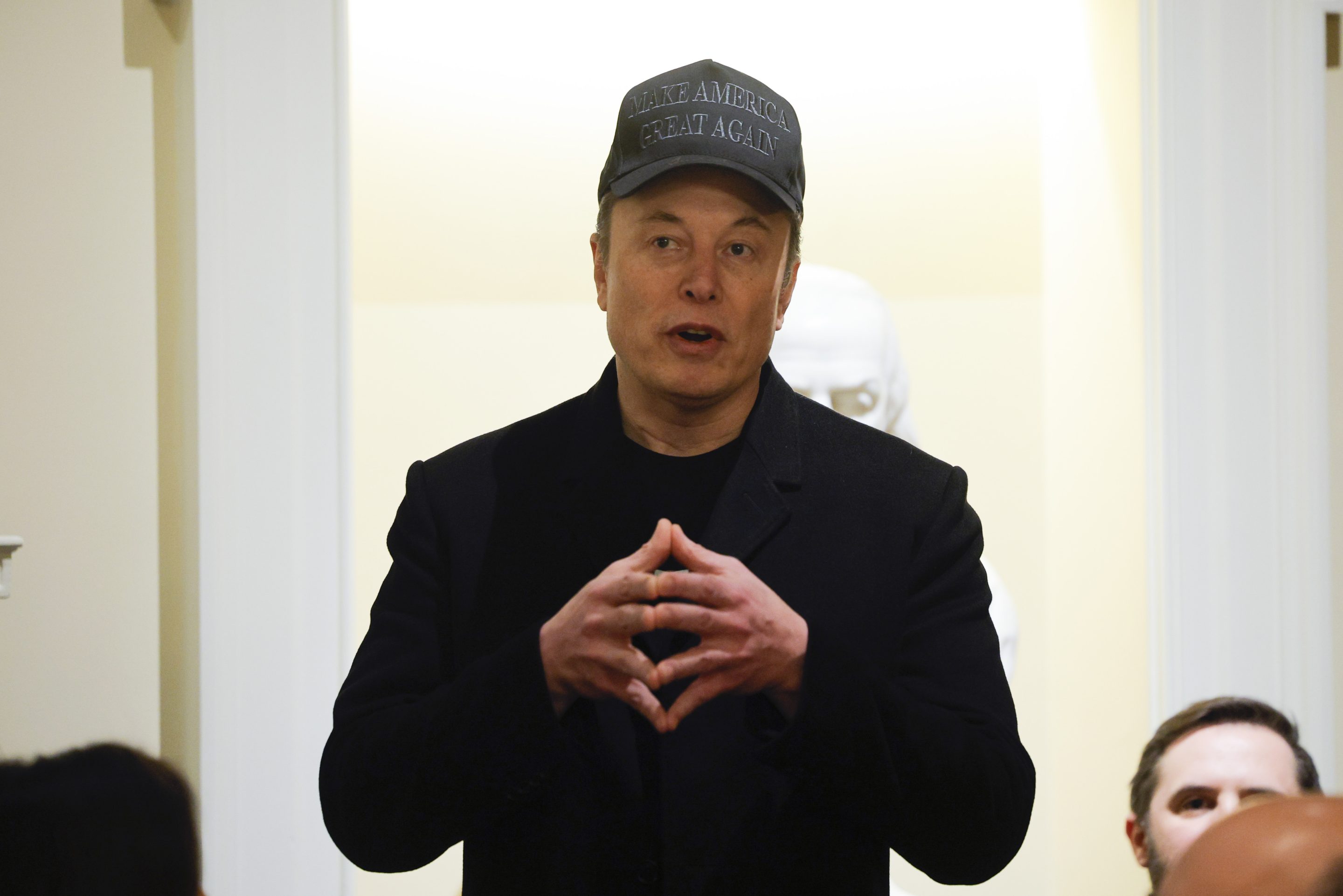 Elon Musk at a Cabinet meeting with President Donald Trump at the White House on Wednesday.