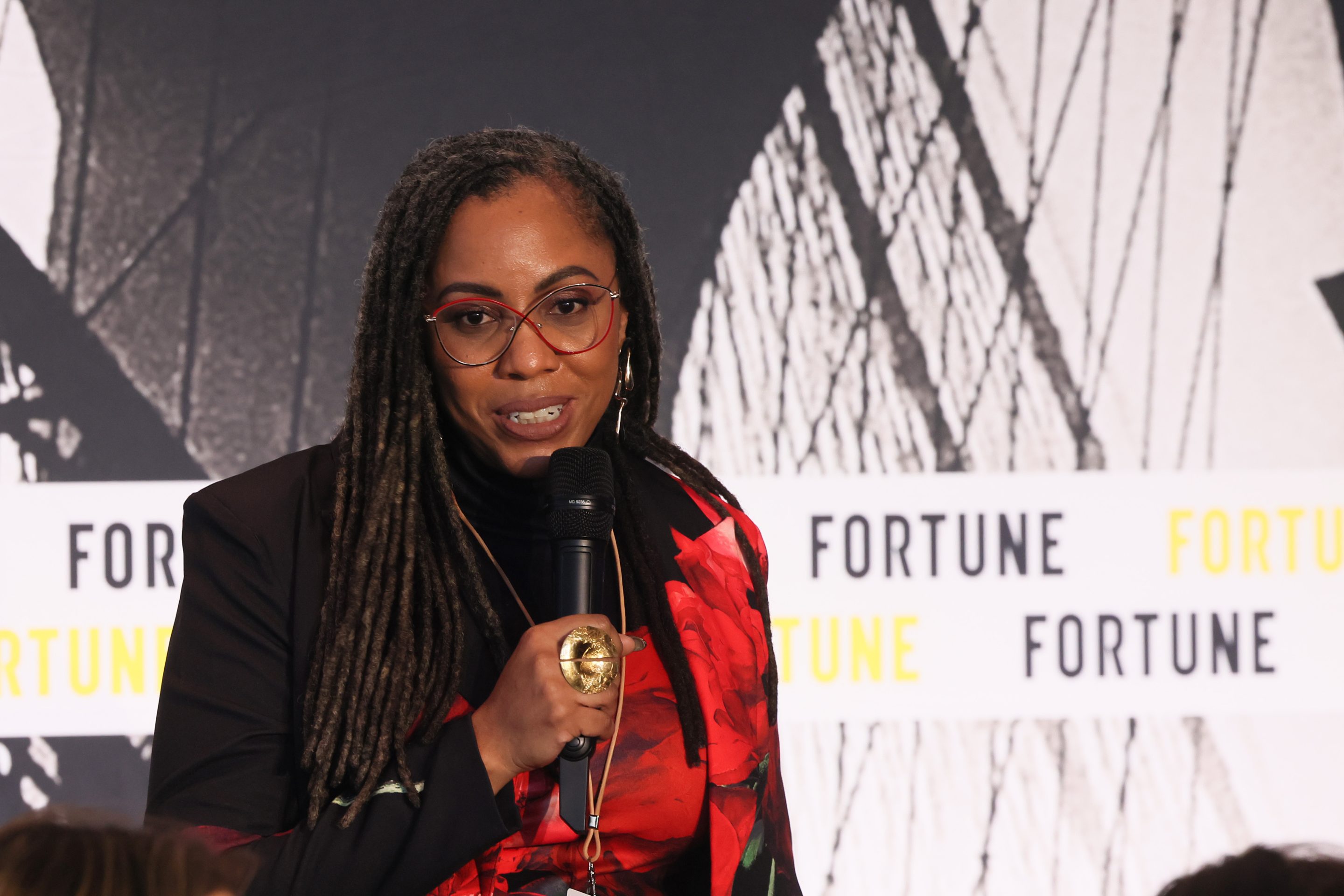 LaFawn Davis speaks during the Fortune Most Powerful Women's Breakfast at the Fortune Global Forum 2024 on November 12, 2024 in New York City.