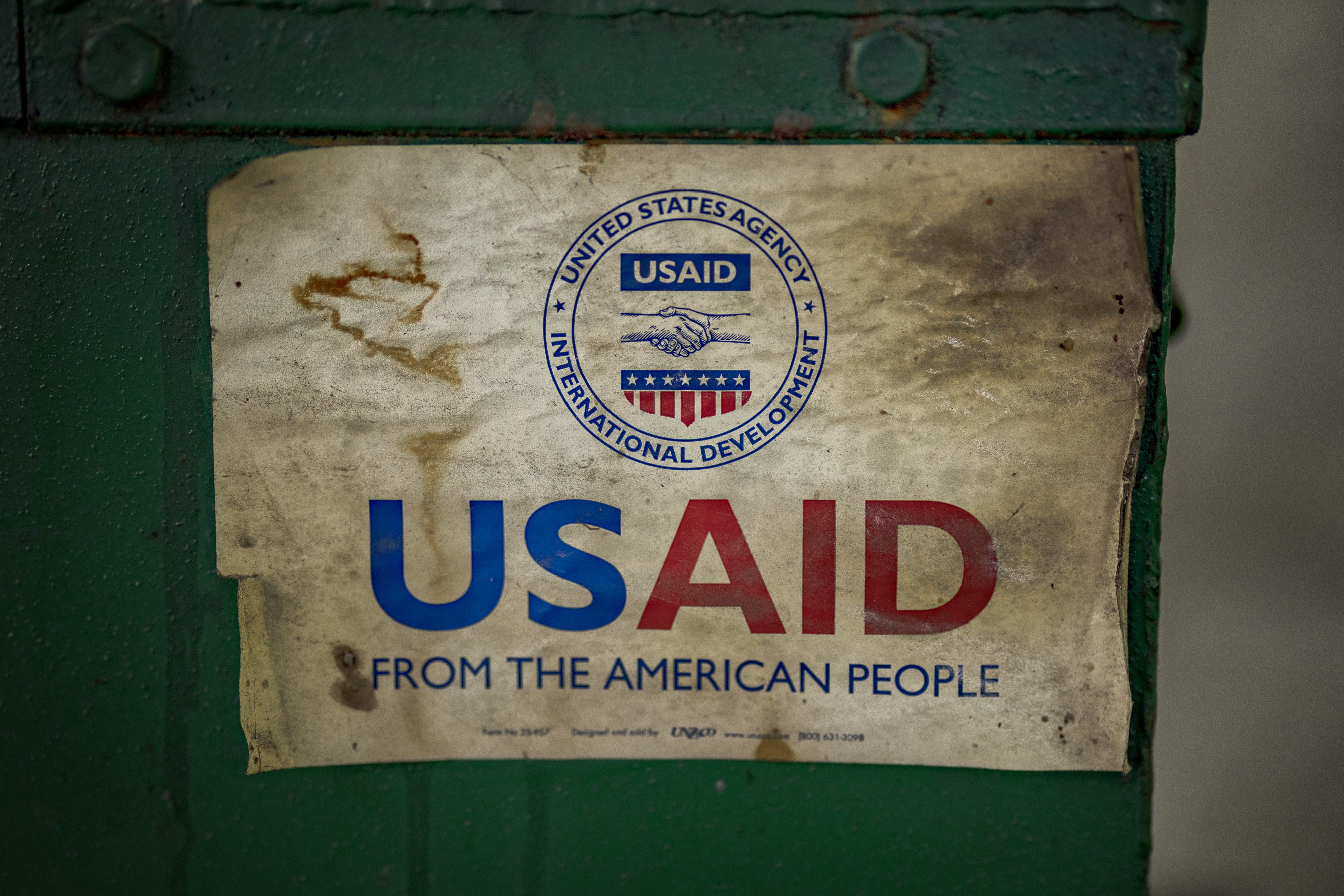 USAID logo on an old sign.