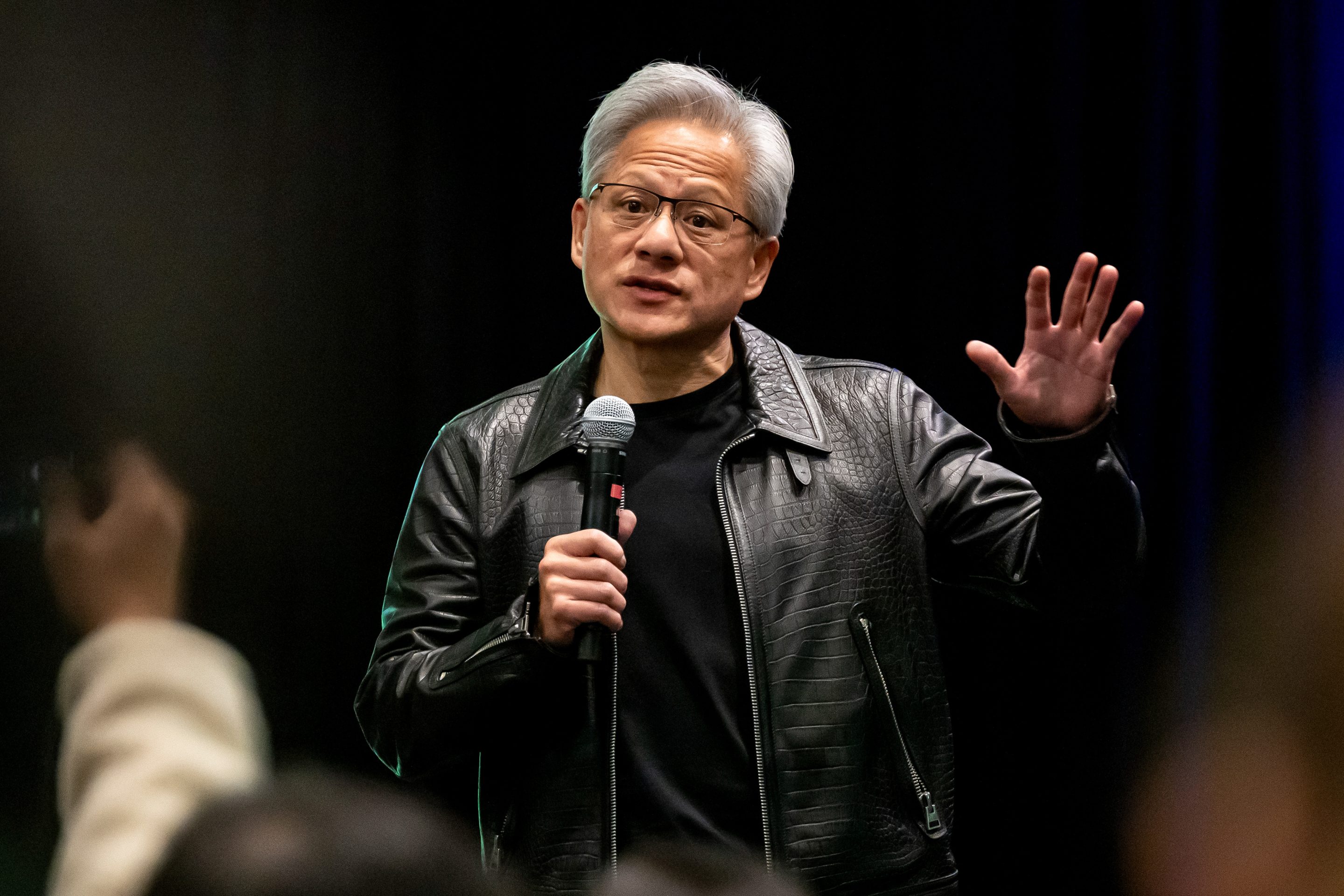 Nvidia CEO Jensen Huang at the company's GTC conference in San Jose, Calif.