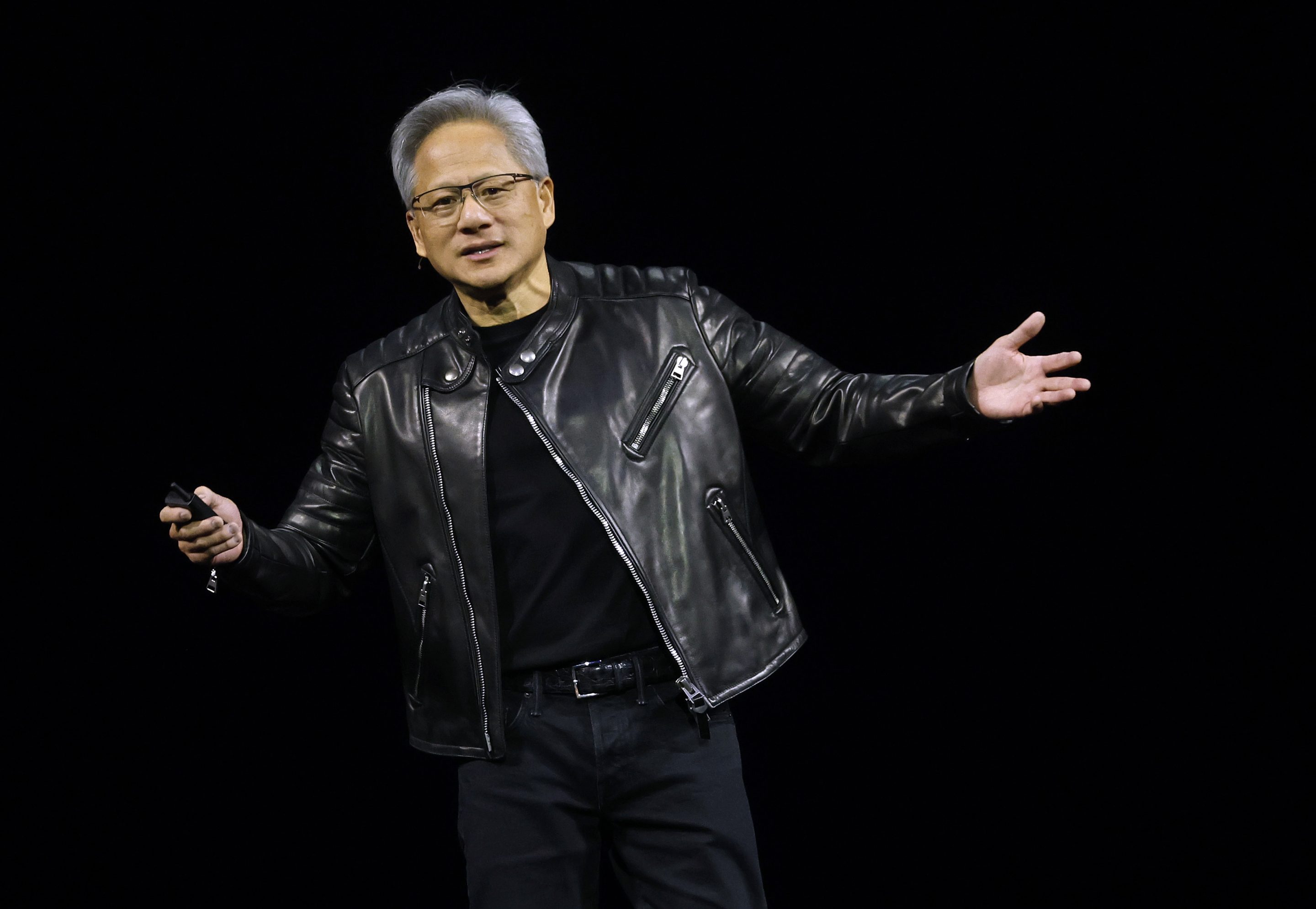 Nvidia CEO Jensen Huang during the keynote address of Nvidia GTC 2025 at the SAP Center