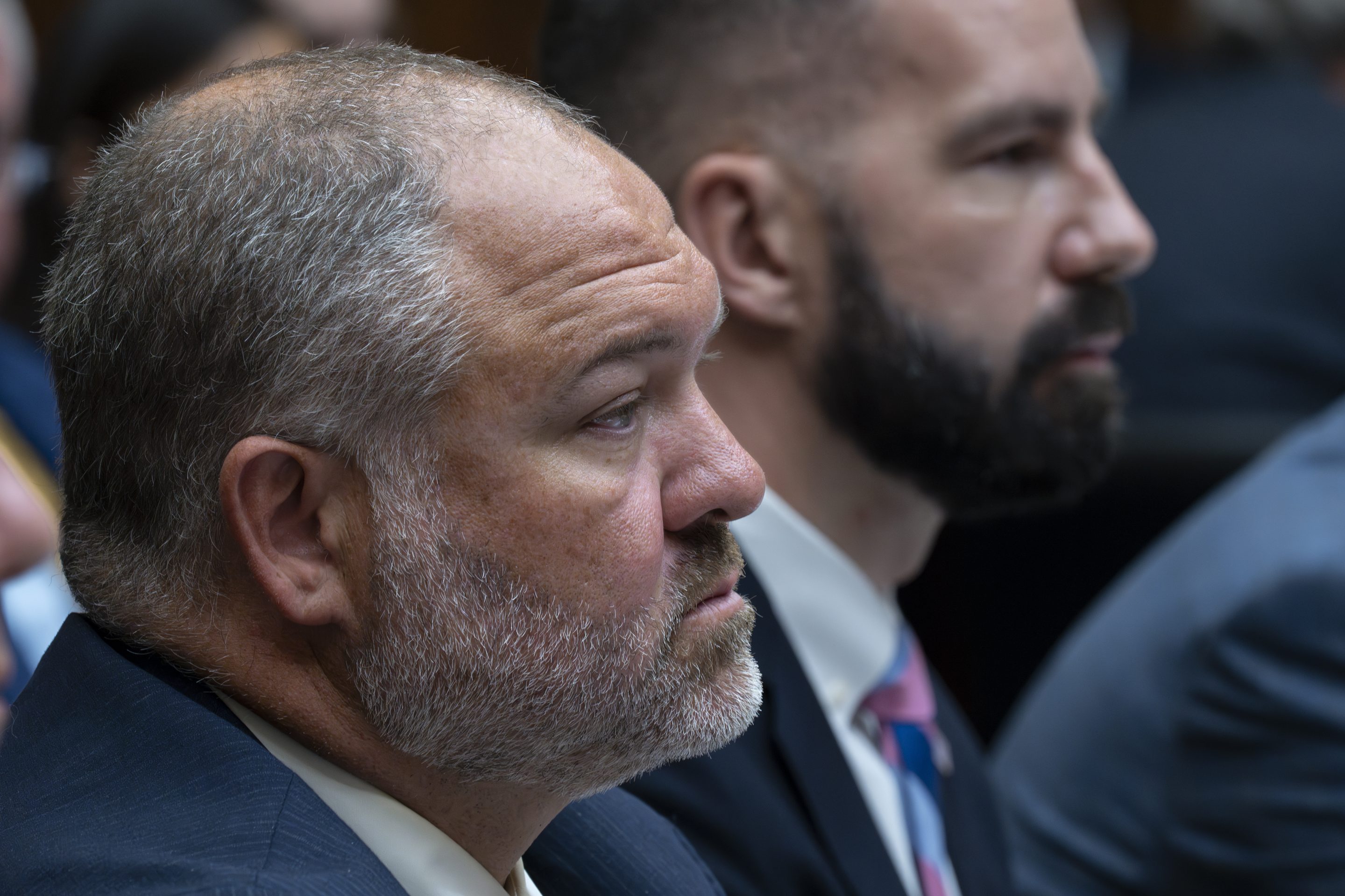 IRS Criminal Investigator Joseph Ziegler, right, and IRS Special Agent Gary Shapley, appear before the House Oversight and Accountability Committee during a hearing to argue that the Justice Department interfered with a yearslong investigation into Hunter Biden, at the Capitol in Washington, July 19, 2023.