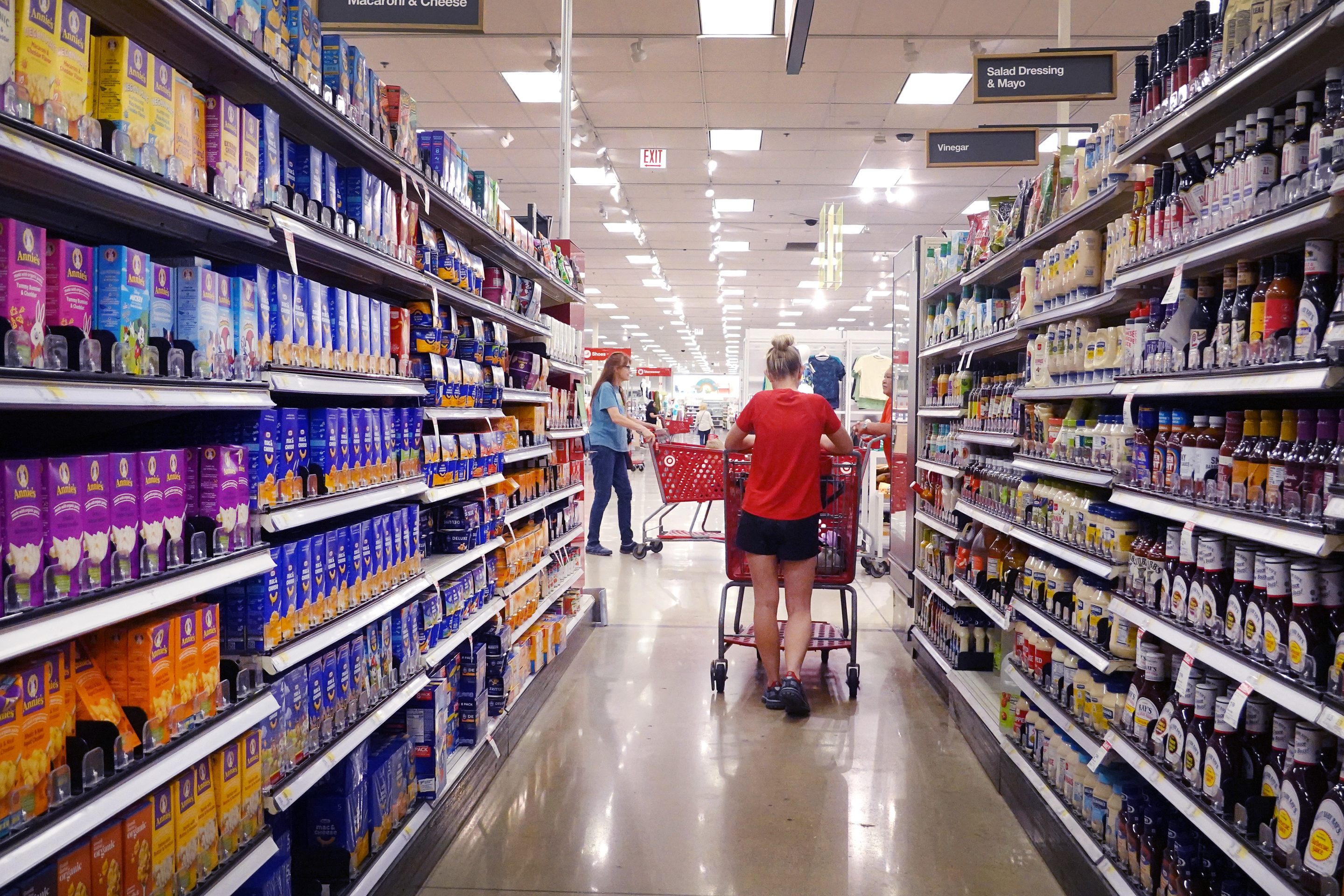 customer with cart at Target