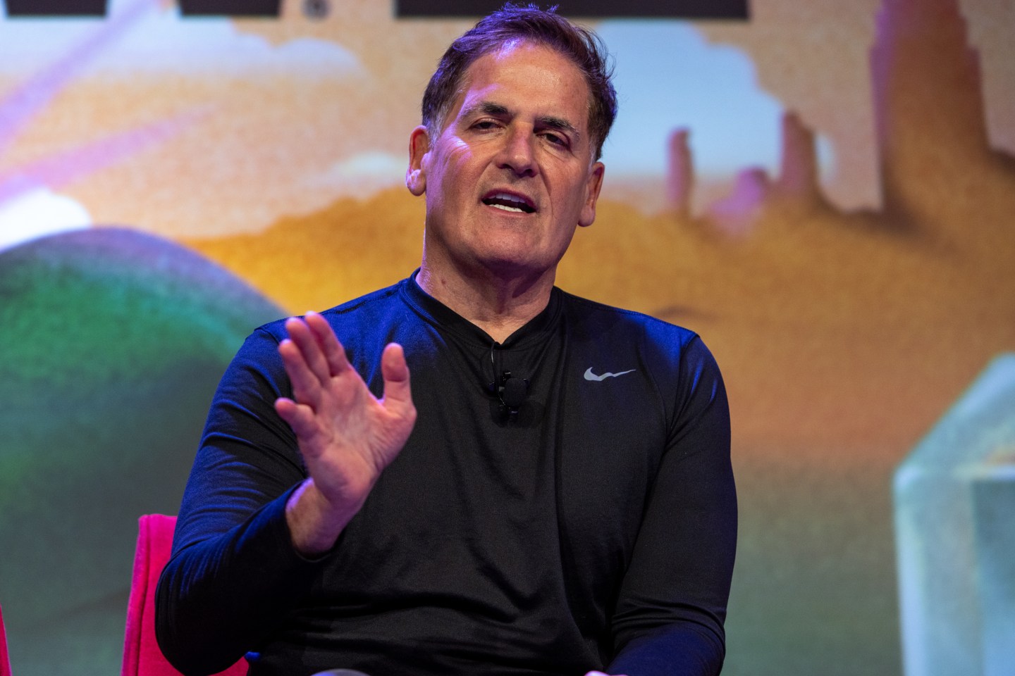 Mark Cuban speaking on stage.