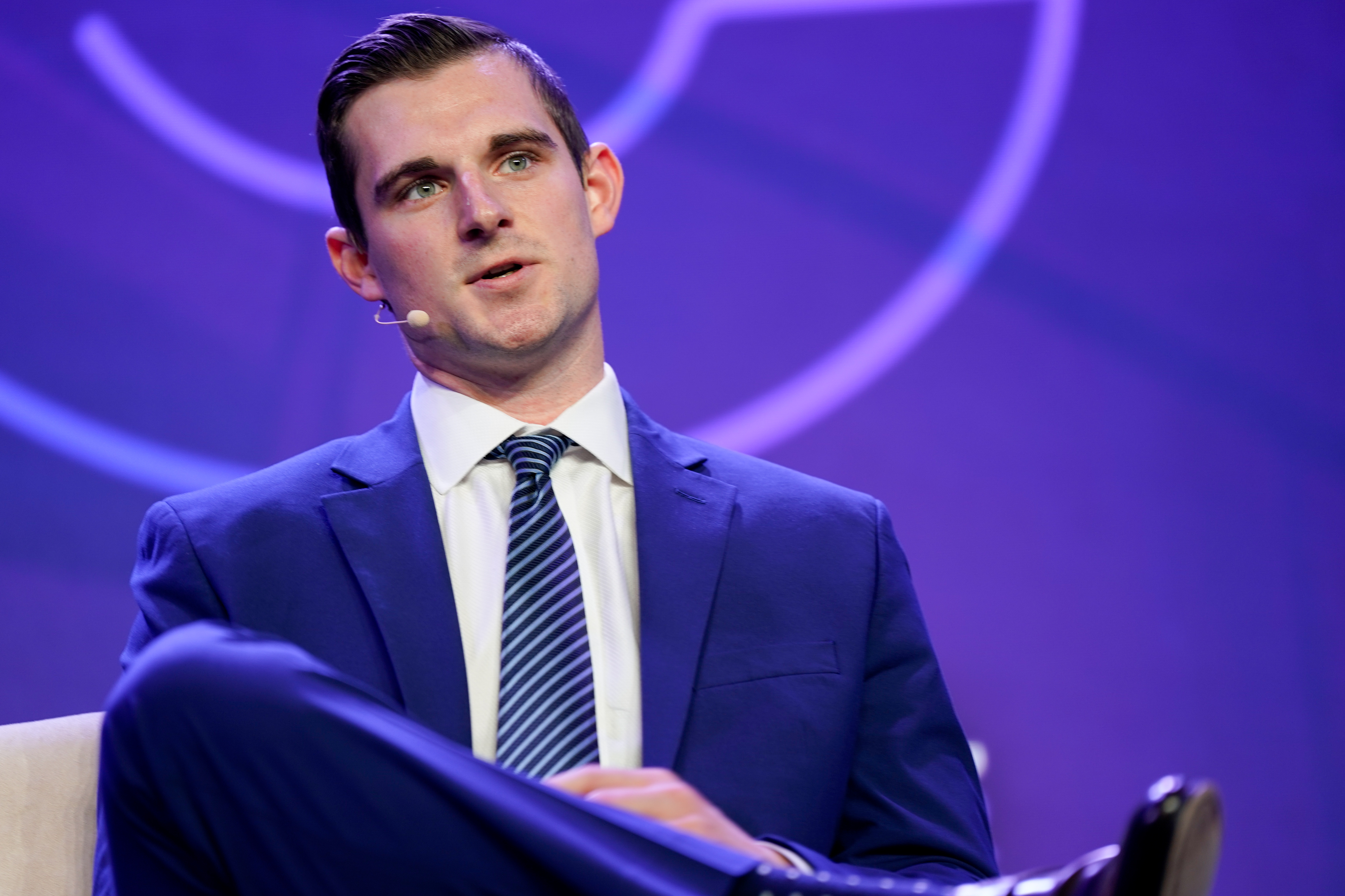 Bo Hines, executive director of the Presidential Council of Advisers for Digital Assets, during the DC Blockchain Summit in Washington, DC, US, on Wednesday, March 26, 2025.