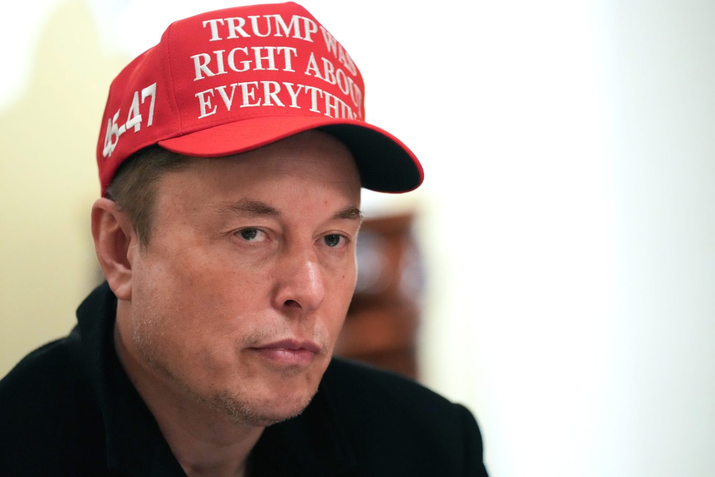 White House Senior Advisor, Tesla and SpaceX CEO Elon Musk attends a cabinet meeting held by U.S. President Donald Trump at the White House on March 24, 2025 in Washington, DC.