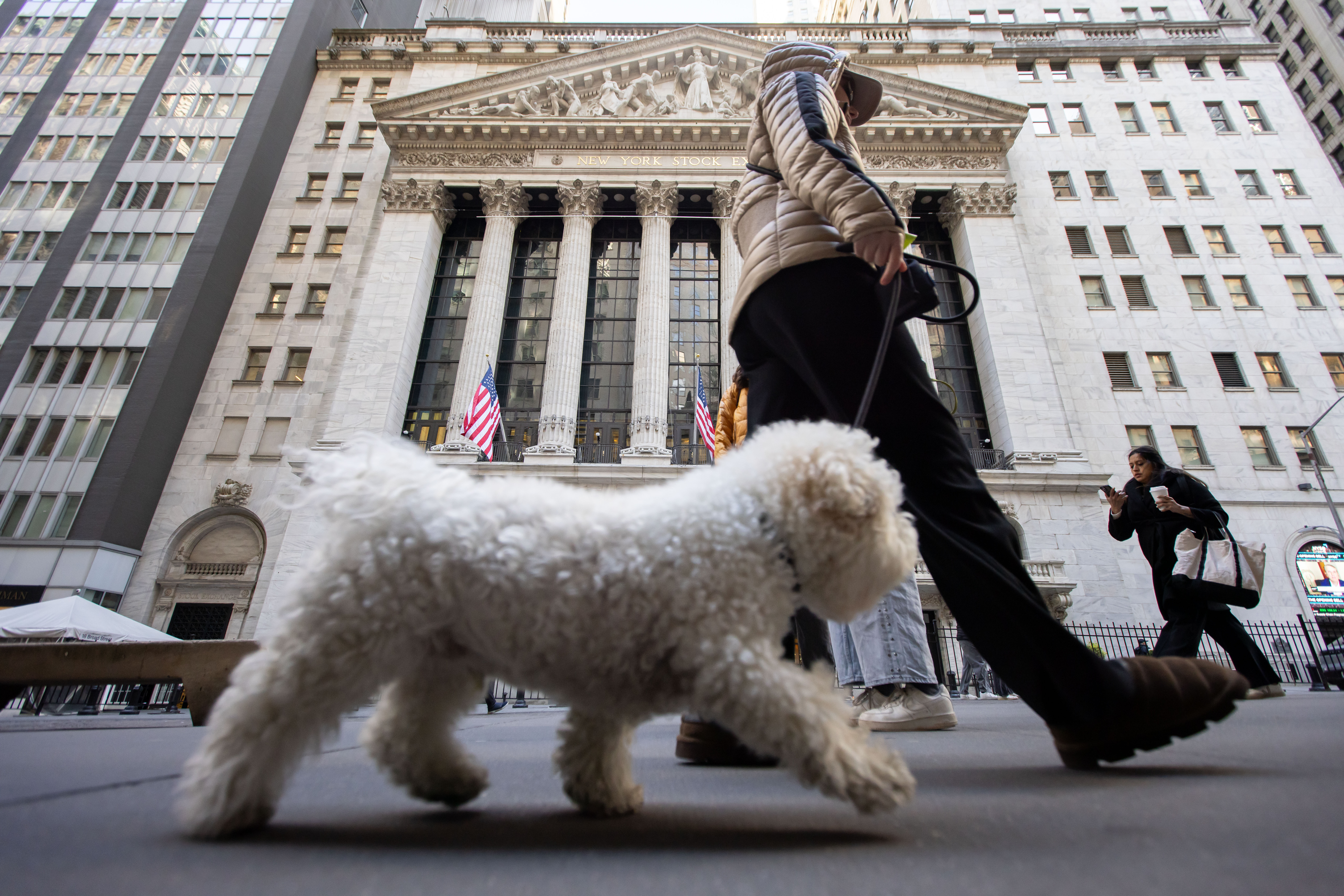 Outside the New York Stock Exchange. 