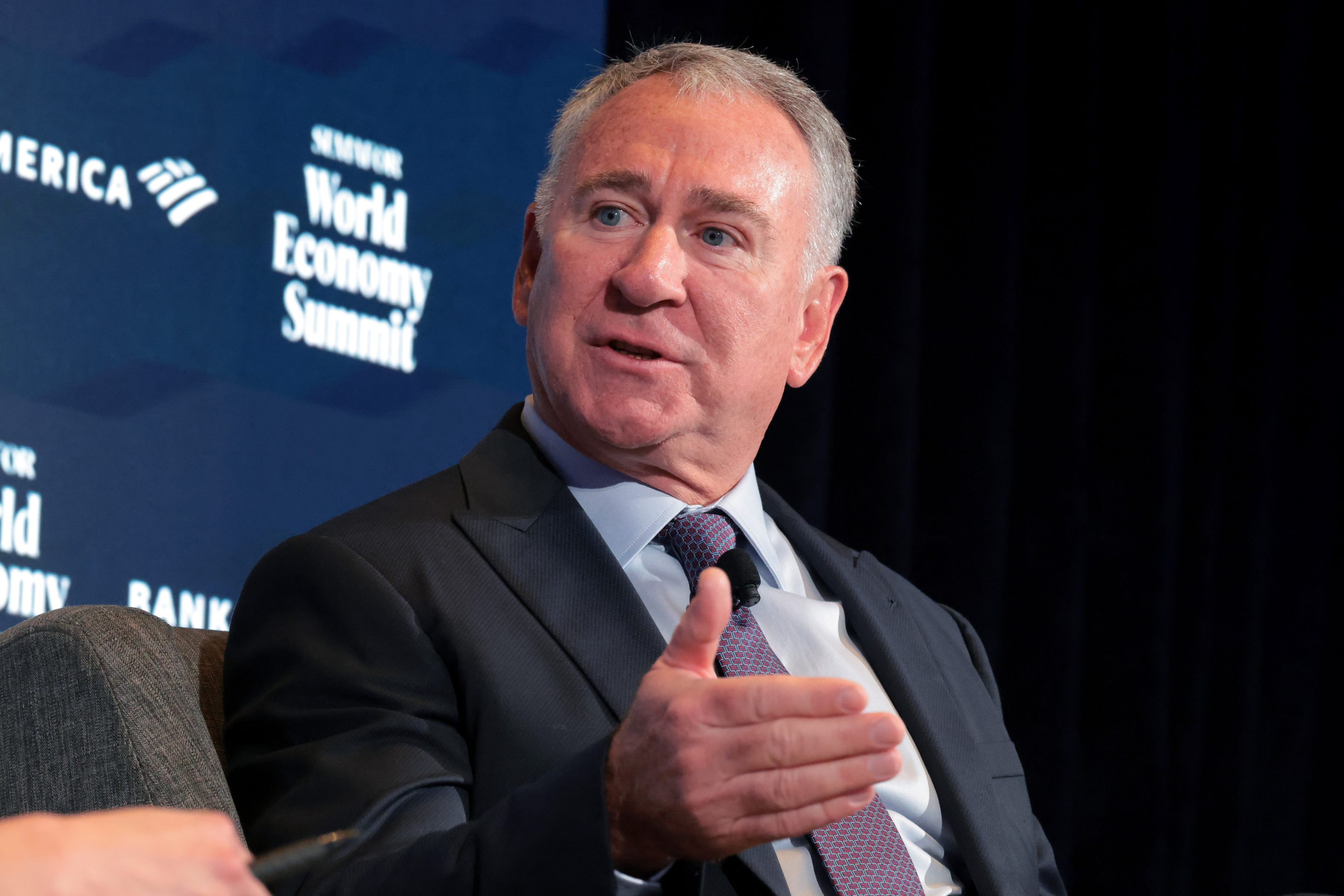 Ken Griffin gestures