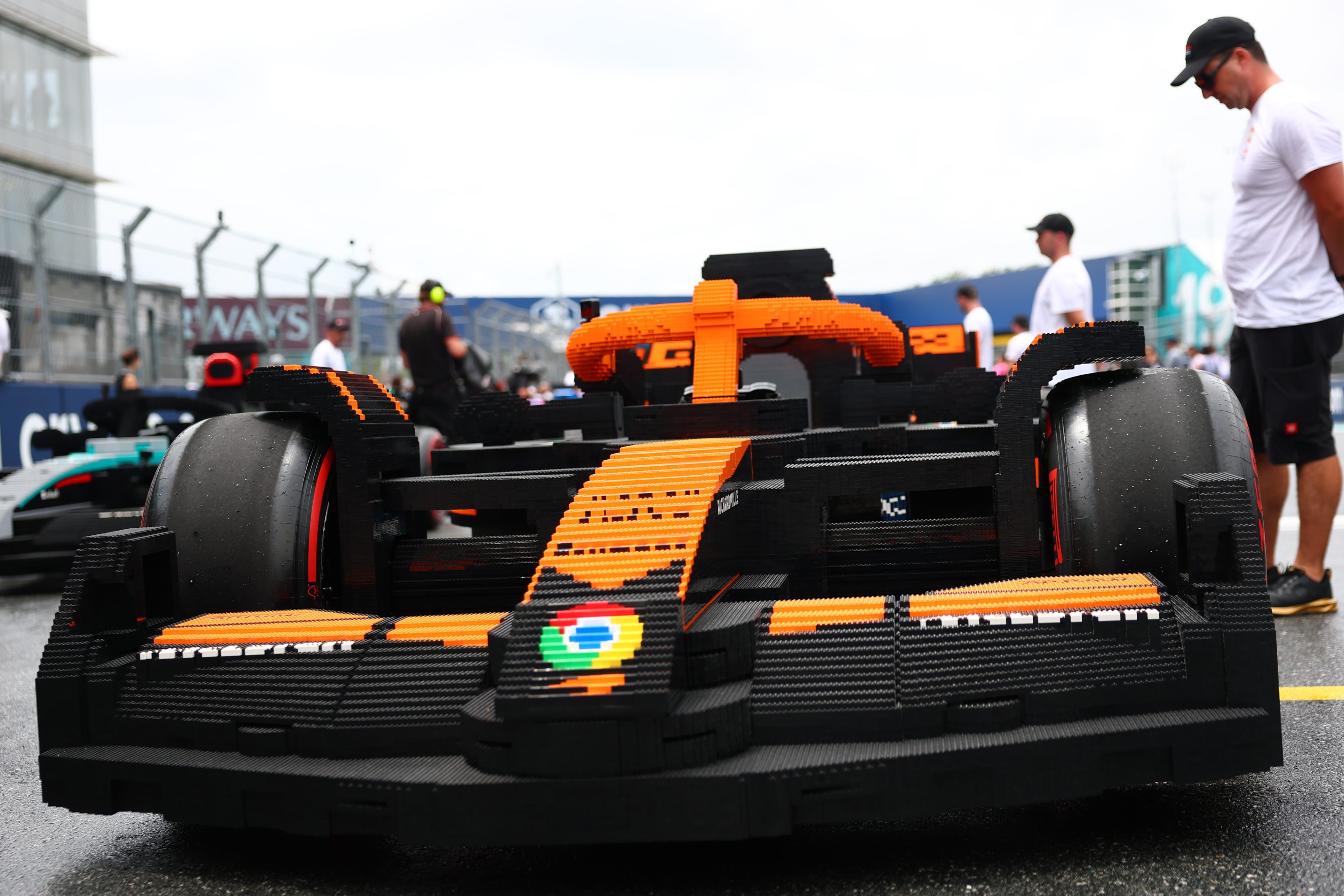 A Lego McLaren that was driven at an F1 event in Miami.