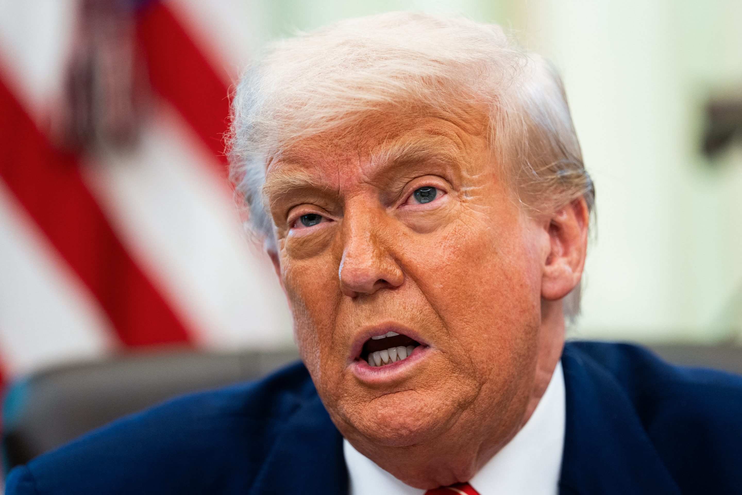 President Donald Trump during a news conference from the Oval Office on May 30.