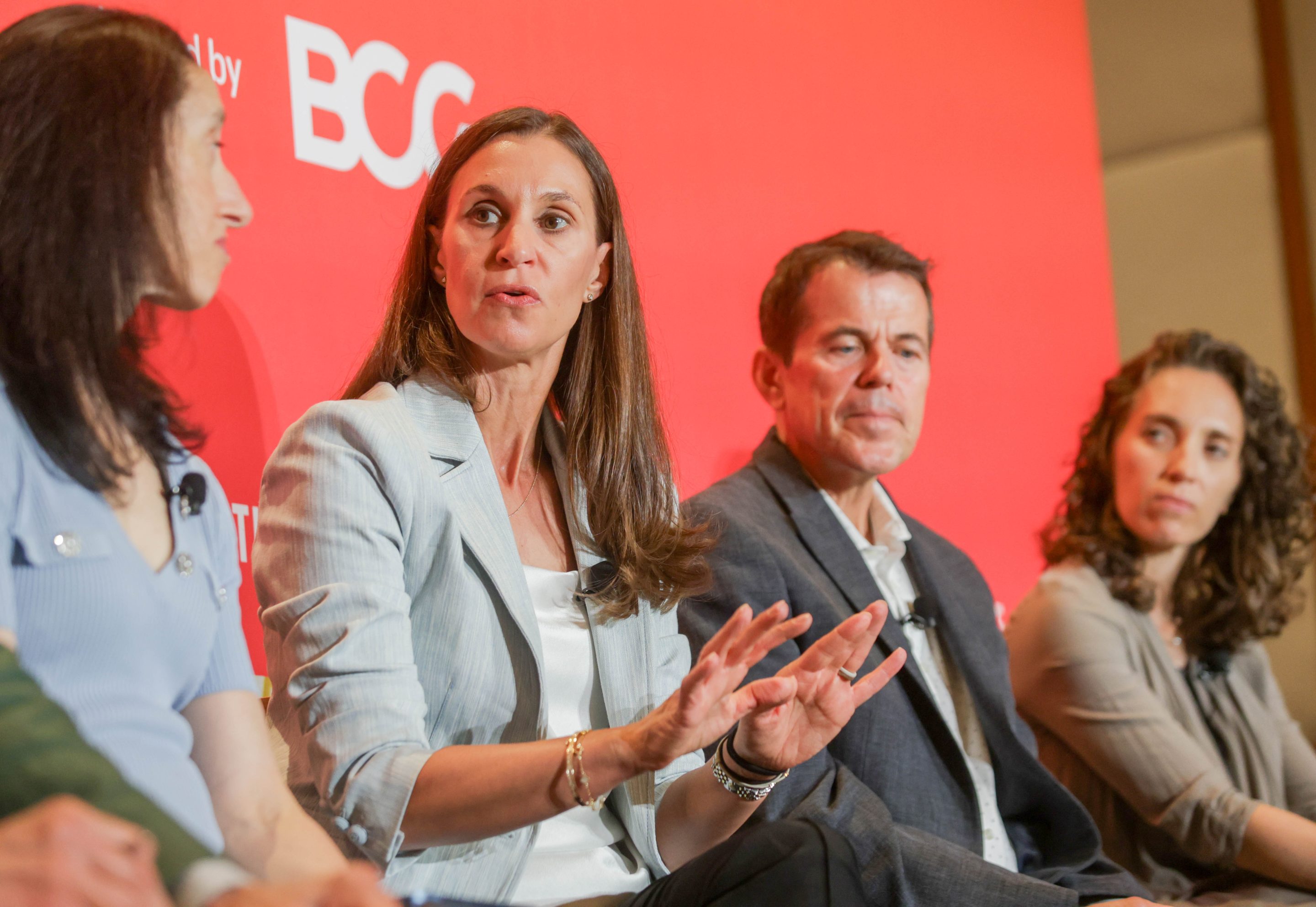 From left: Sonya Huffman of Link Logistics; Gina Goetter of Hasbro; Brett Bruggeman of Land O’Lakes; and Laura Juliano of BCG at the Fortune COO Summit this week.