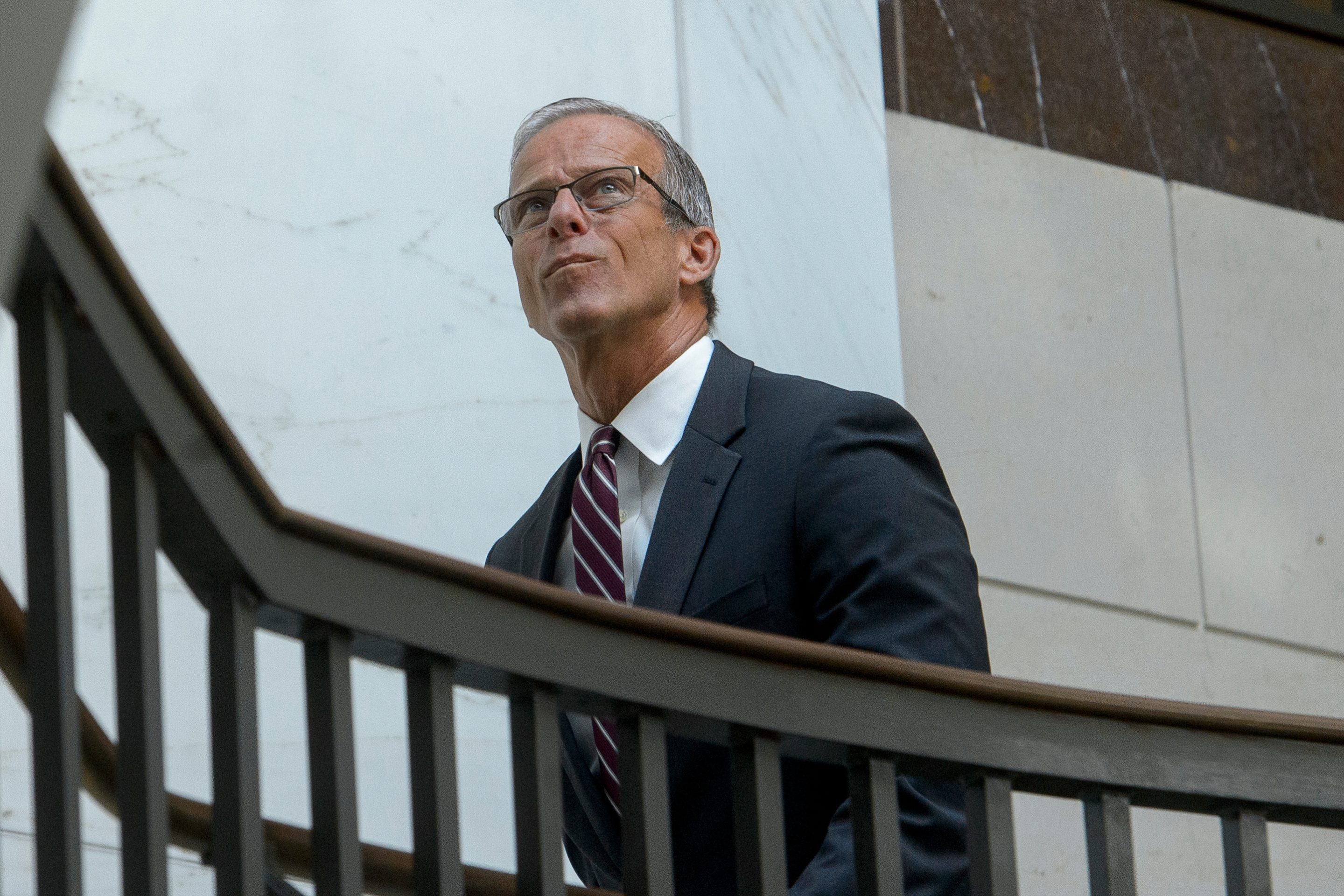 Senate Majority Leader John Thune at the Capitol on Thursday.