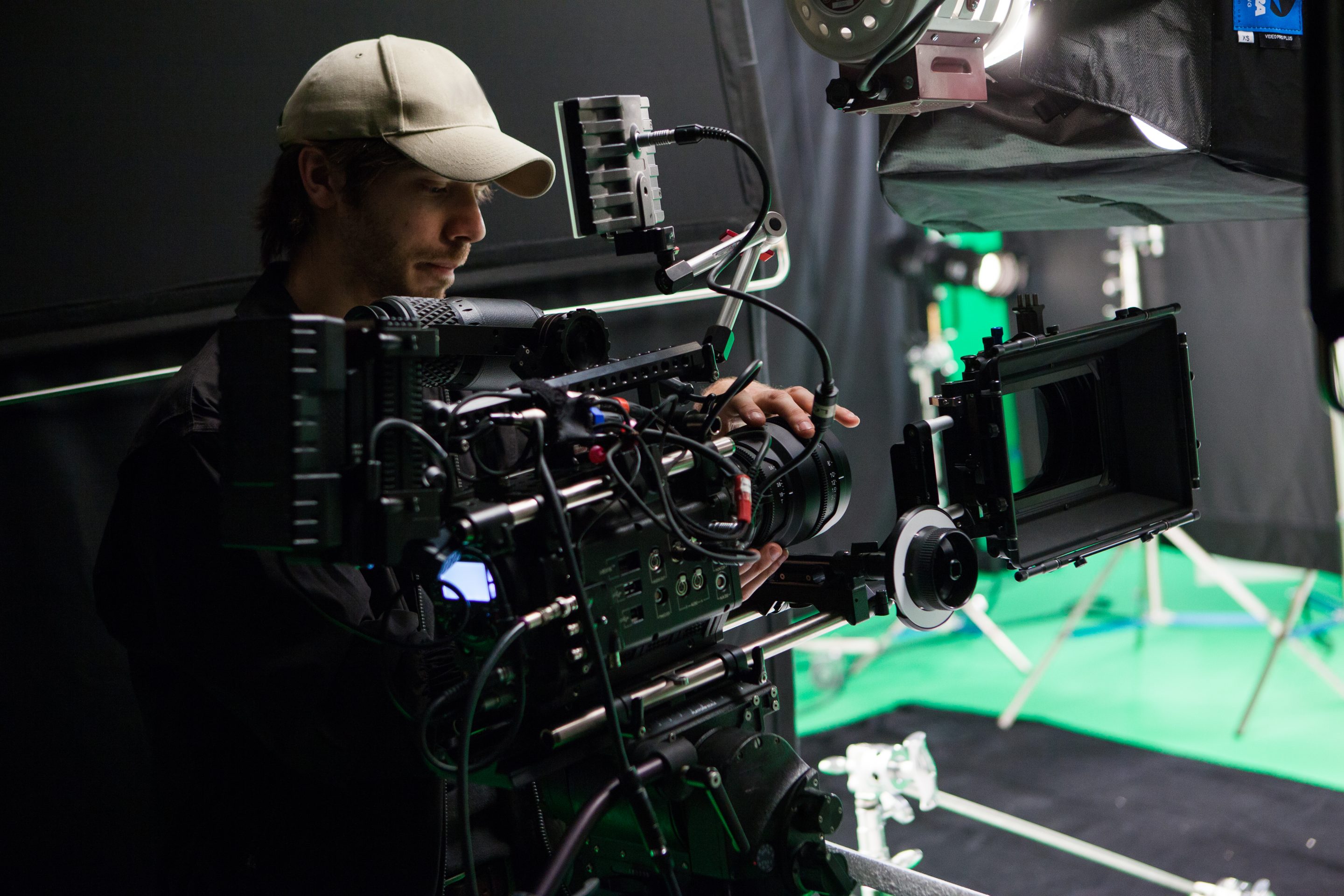 man filming