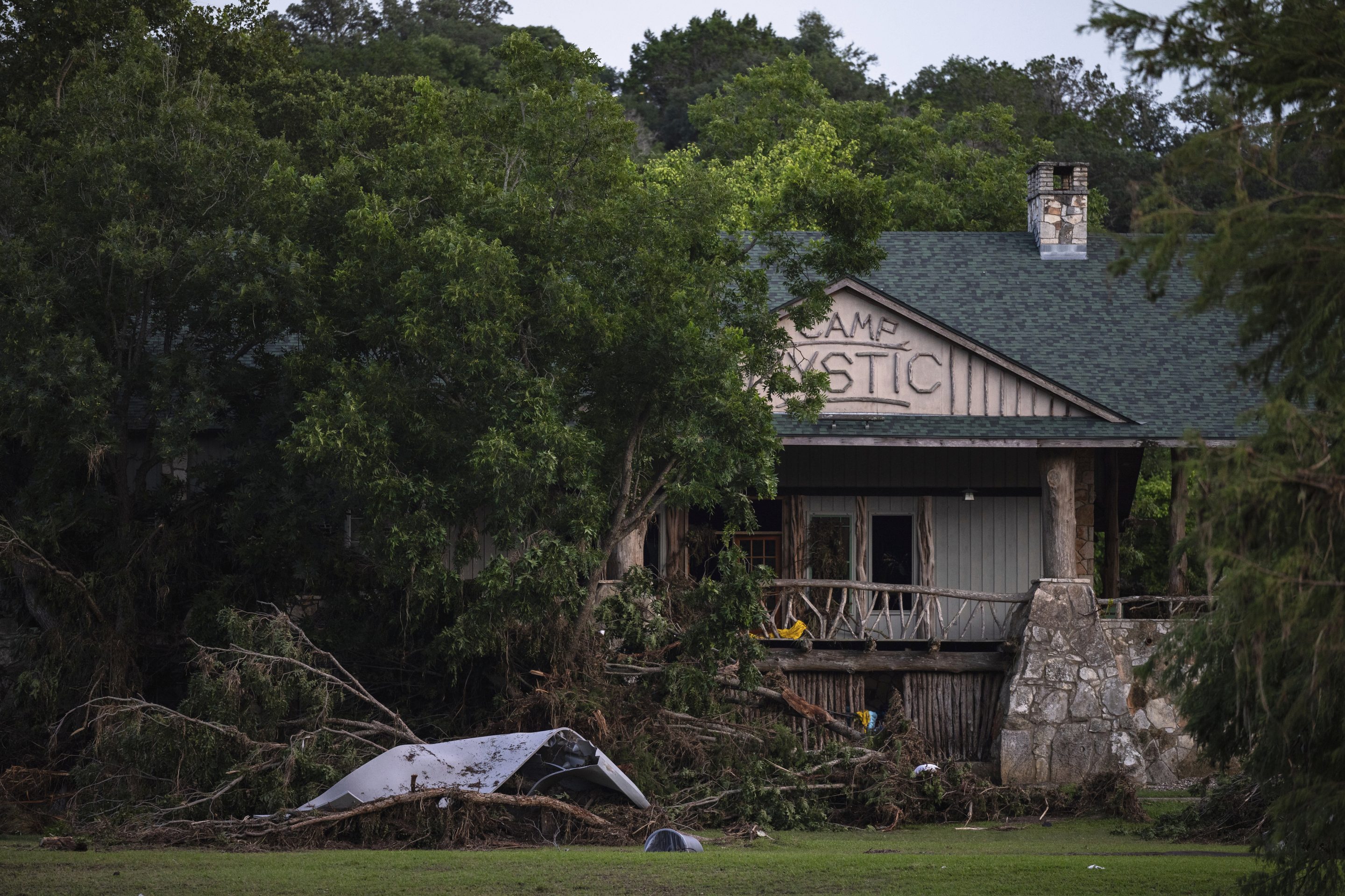 Camp Mystic in Hunt, Texas, on Monday after a flash flood swept through the area. 