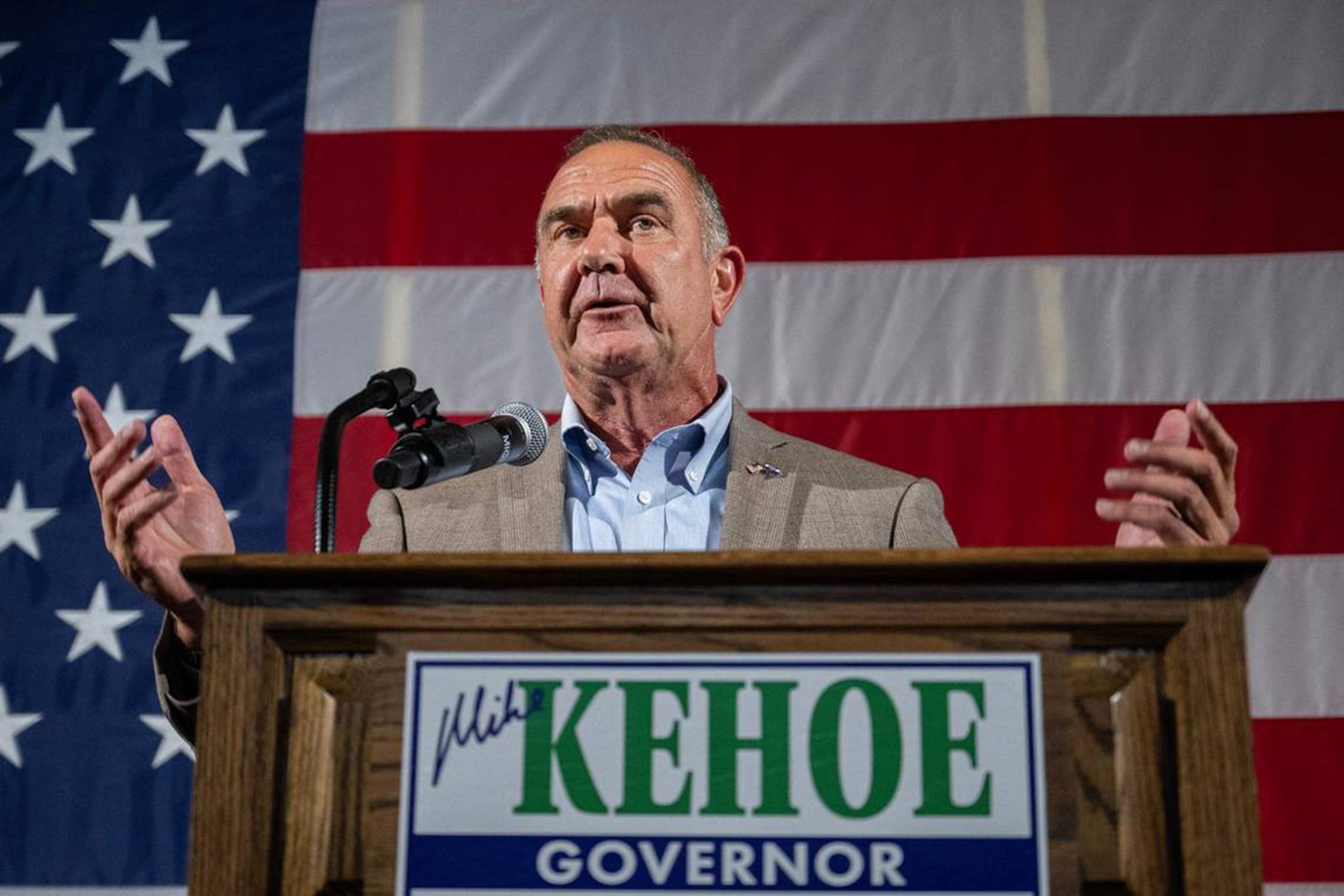 Missouri Lt. Gov. Mike Kehoe speaks to supporters