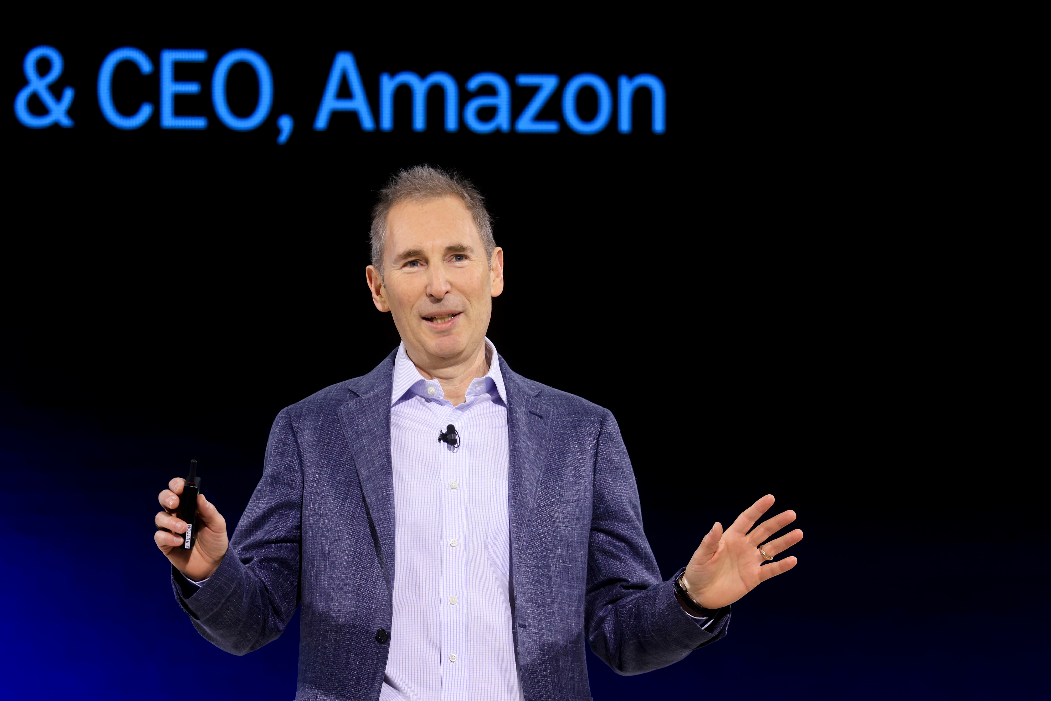 Amazon CEO Andy Jassy onstage at a 2025 Amazon event.