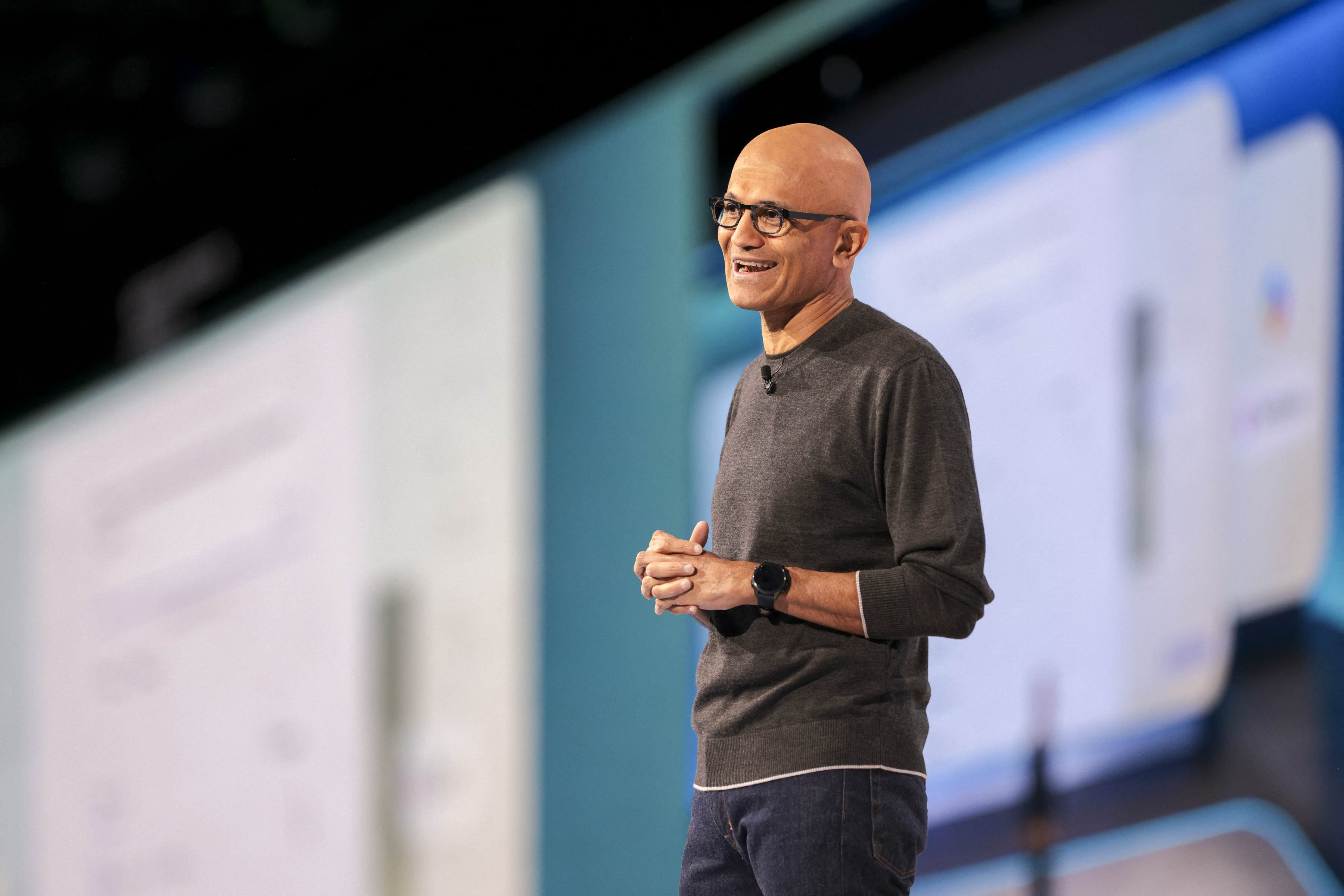 Microsoft CEO Satya Nadella in Seattle on May 19, 2025. (Photo: Jason Redmond/AFP/Getty Images)