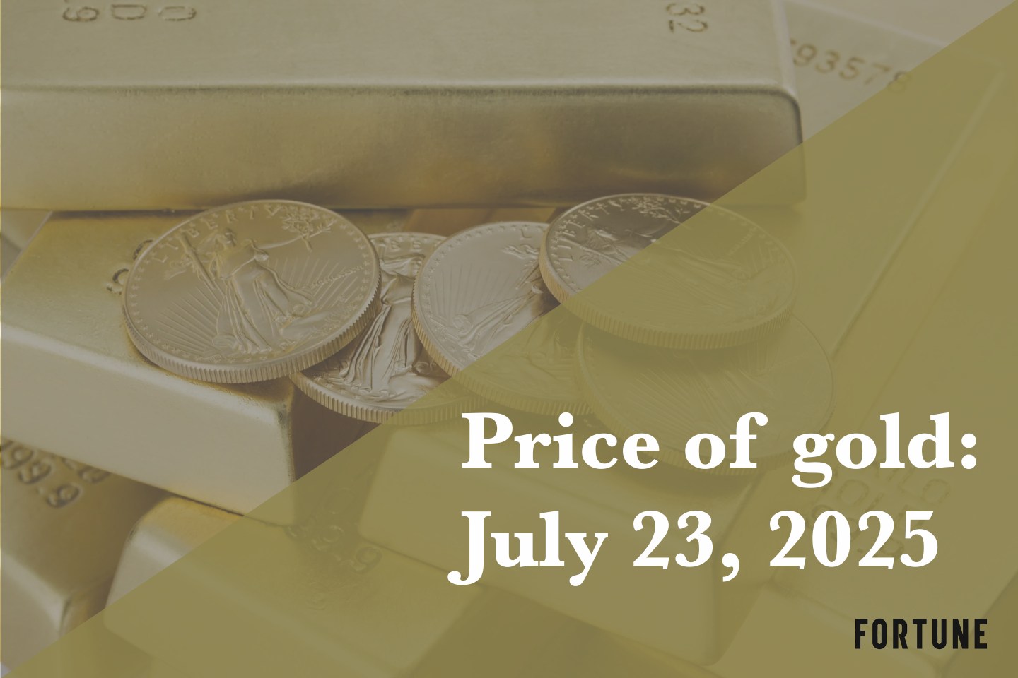 A pile of gold bars and gold coins.