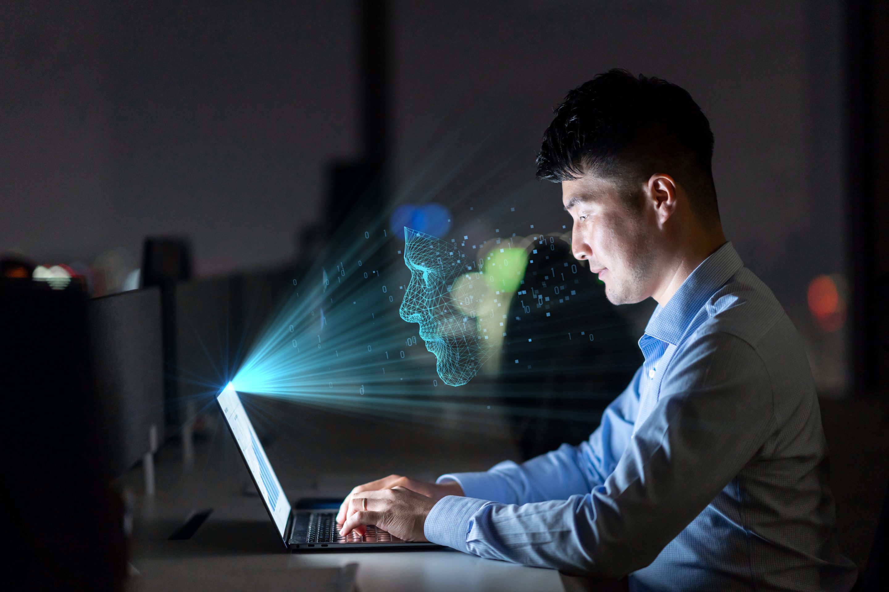 person at computer