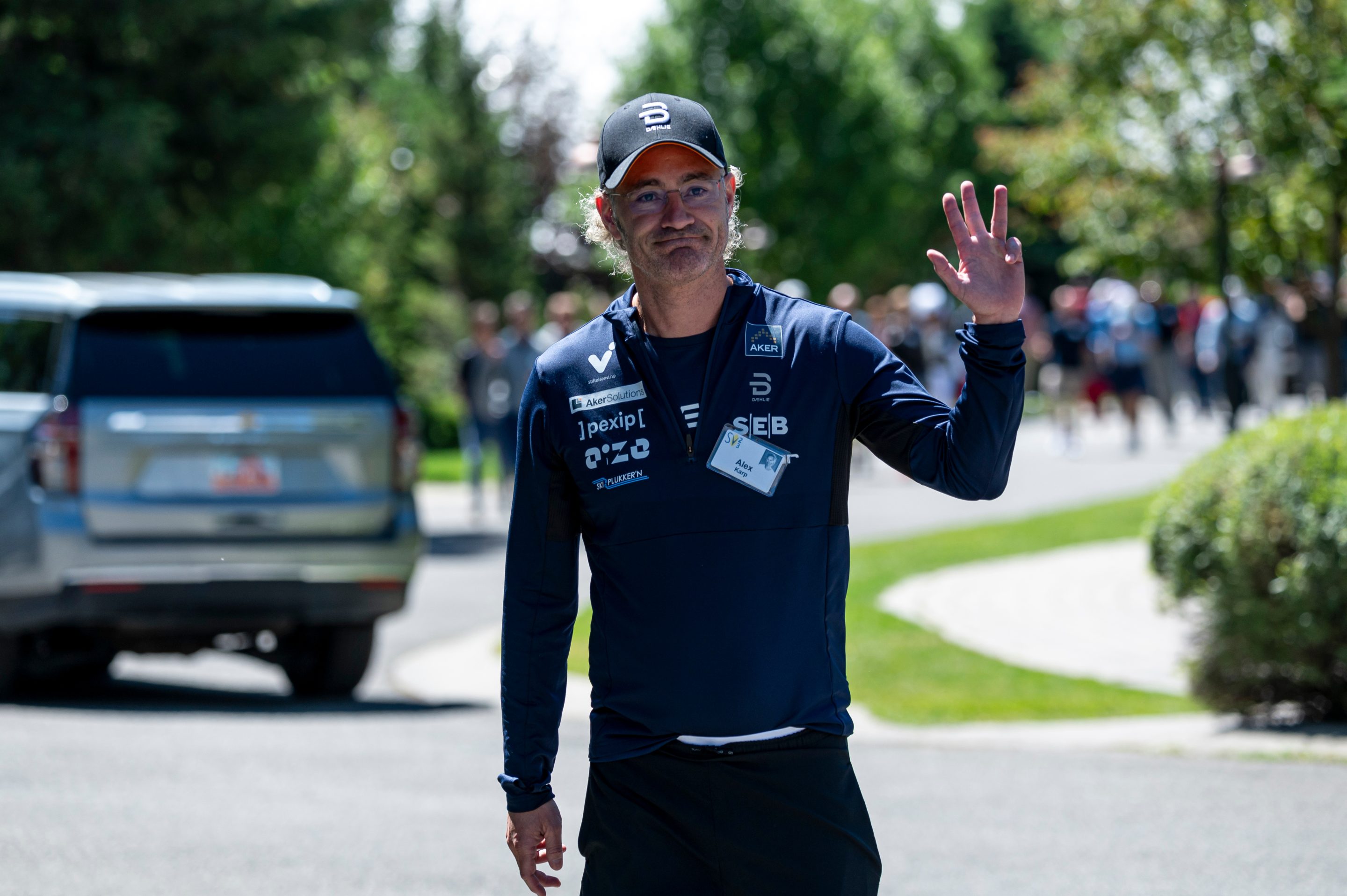Alex Karp, chief executive officer of Palantir Technologies, during the Allen & Co. Media and Technology Conference in Sun Valley, Idaho, on July 12, 2023.