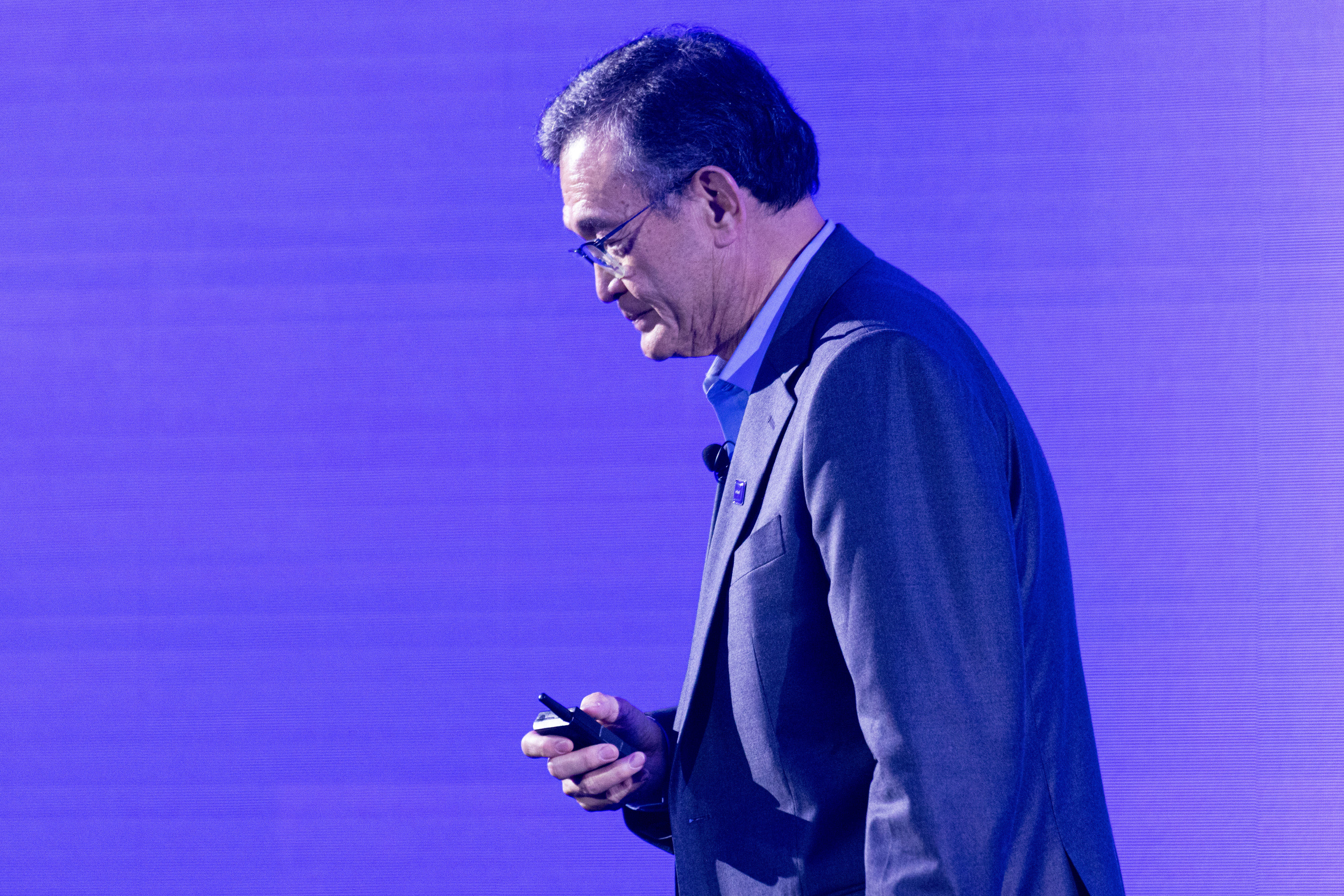 Lip-Bu Tan, CEO of Intel, during a news conference in Taipei, Taiwan, on May 19, 2025. 