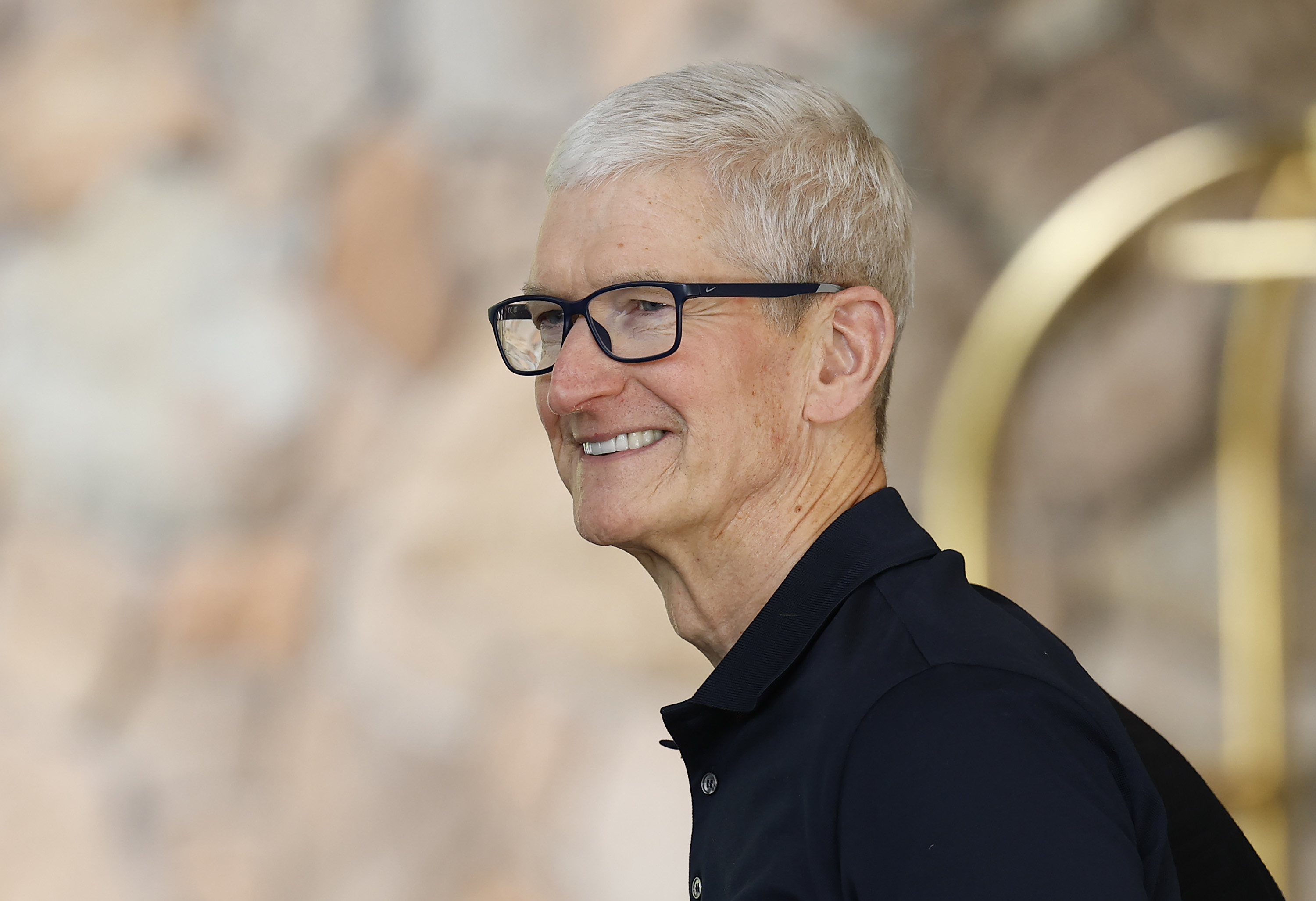 Tim Cook smiling.
