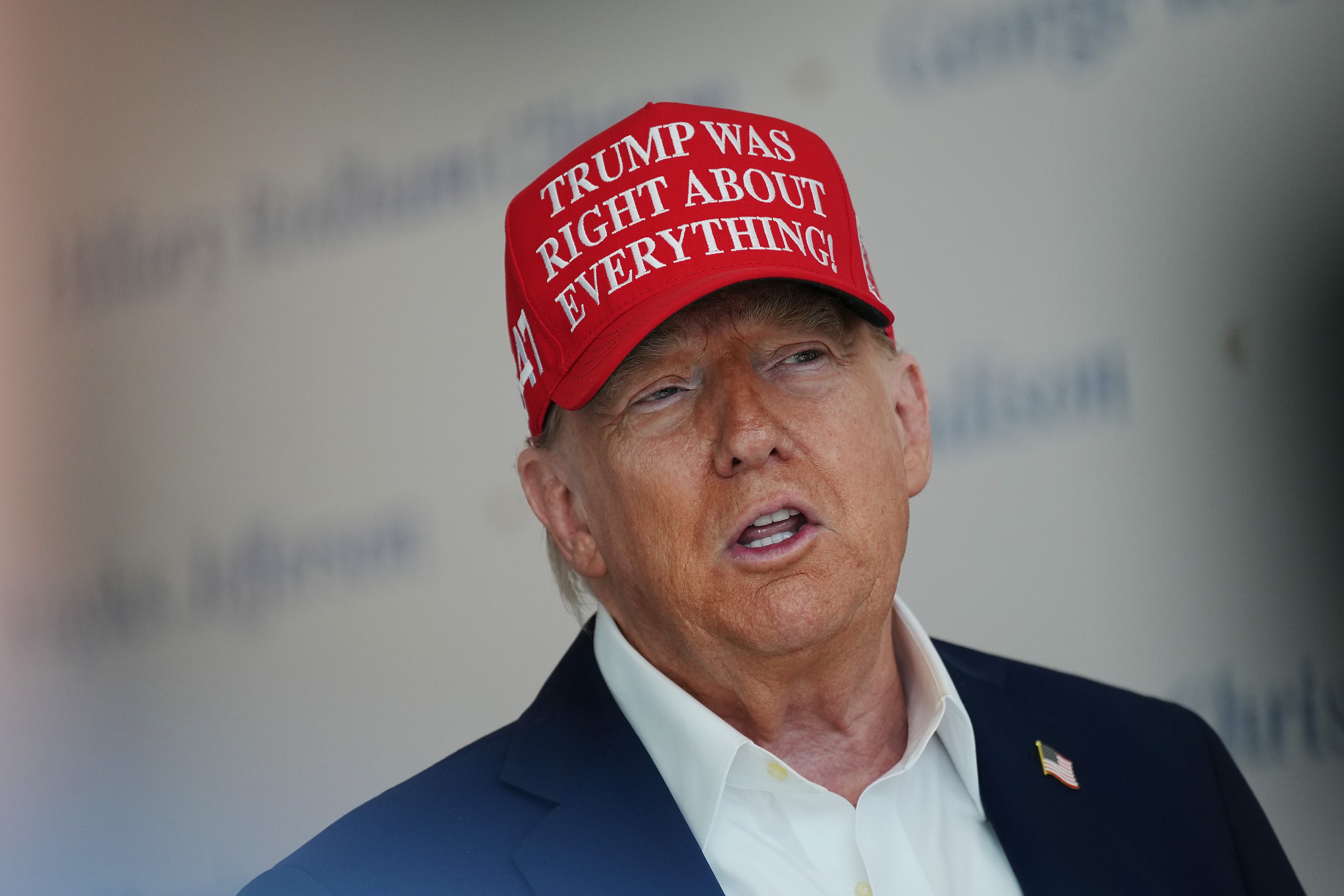 President Donald Trump speaks to the media, Aug. 22, 2025.