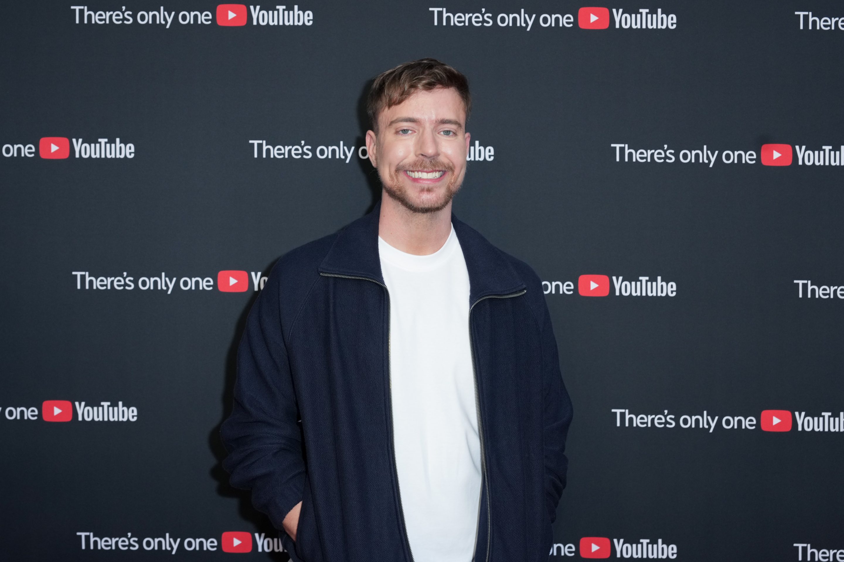 MrBeast smiles on the red carpet