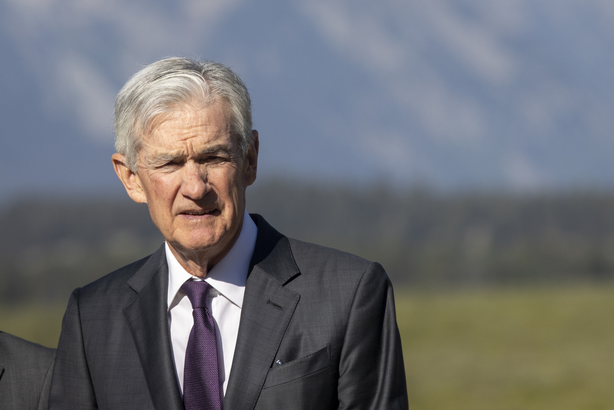 Photo: JACKSON HOLE, WYOMING - AUGUST 22: Federal Reserve Chairman Jerome Powell is seen walking in Grand Teton National Park on August 22, 2025 near Jackson Hole, Wyoming. Powell spoke Friday at the annual Jackson Hole Economic Symposium.