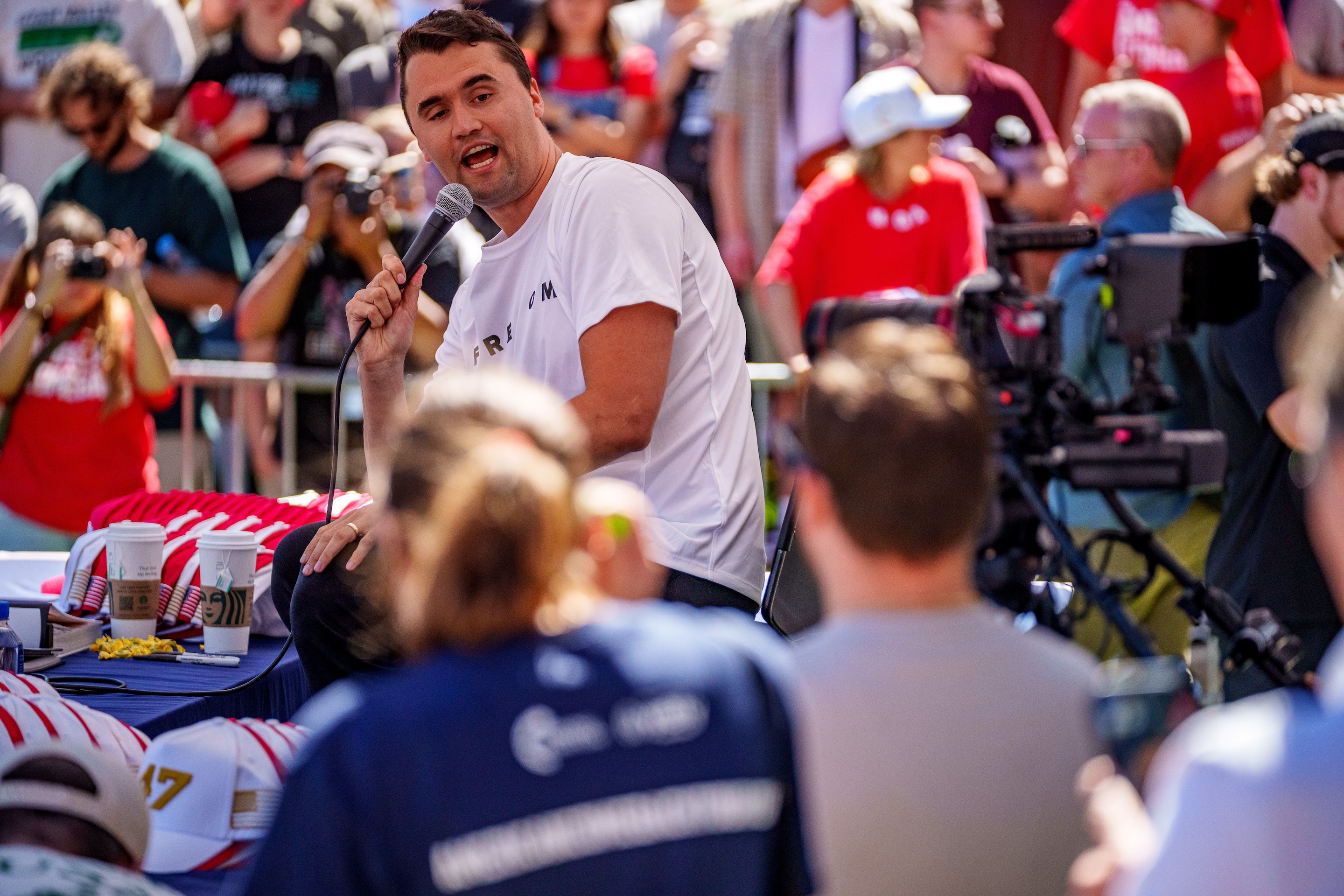 Charlie Kirk, founder of Turning Point USA, was speaking at his "American Comeback Tour" when he was shot in the neck and killed.