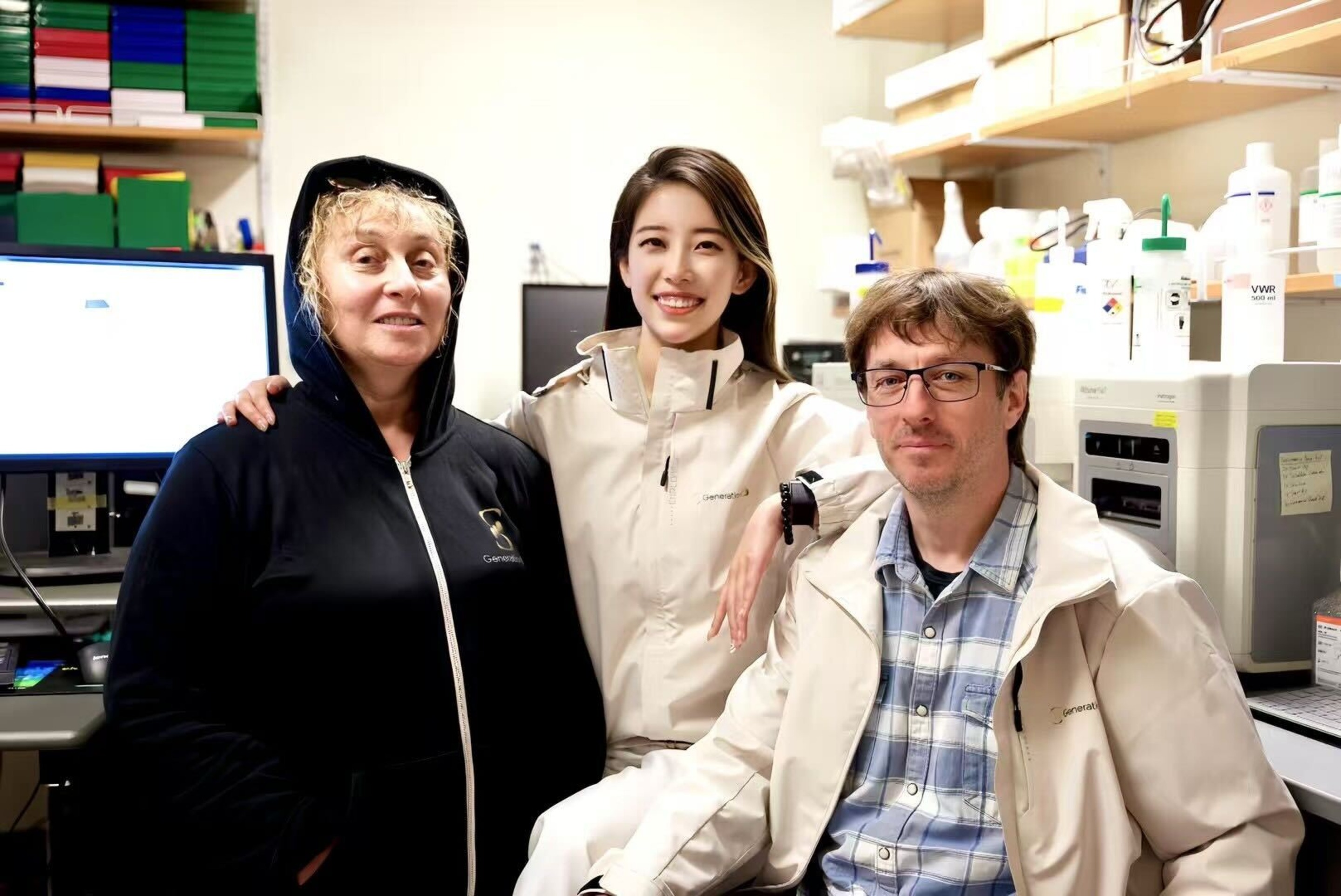 Generation Lab's Alina Su, Dr. Irina Conboy, and Michael Suswal.
