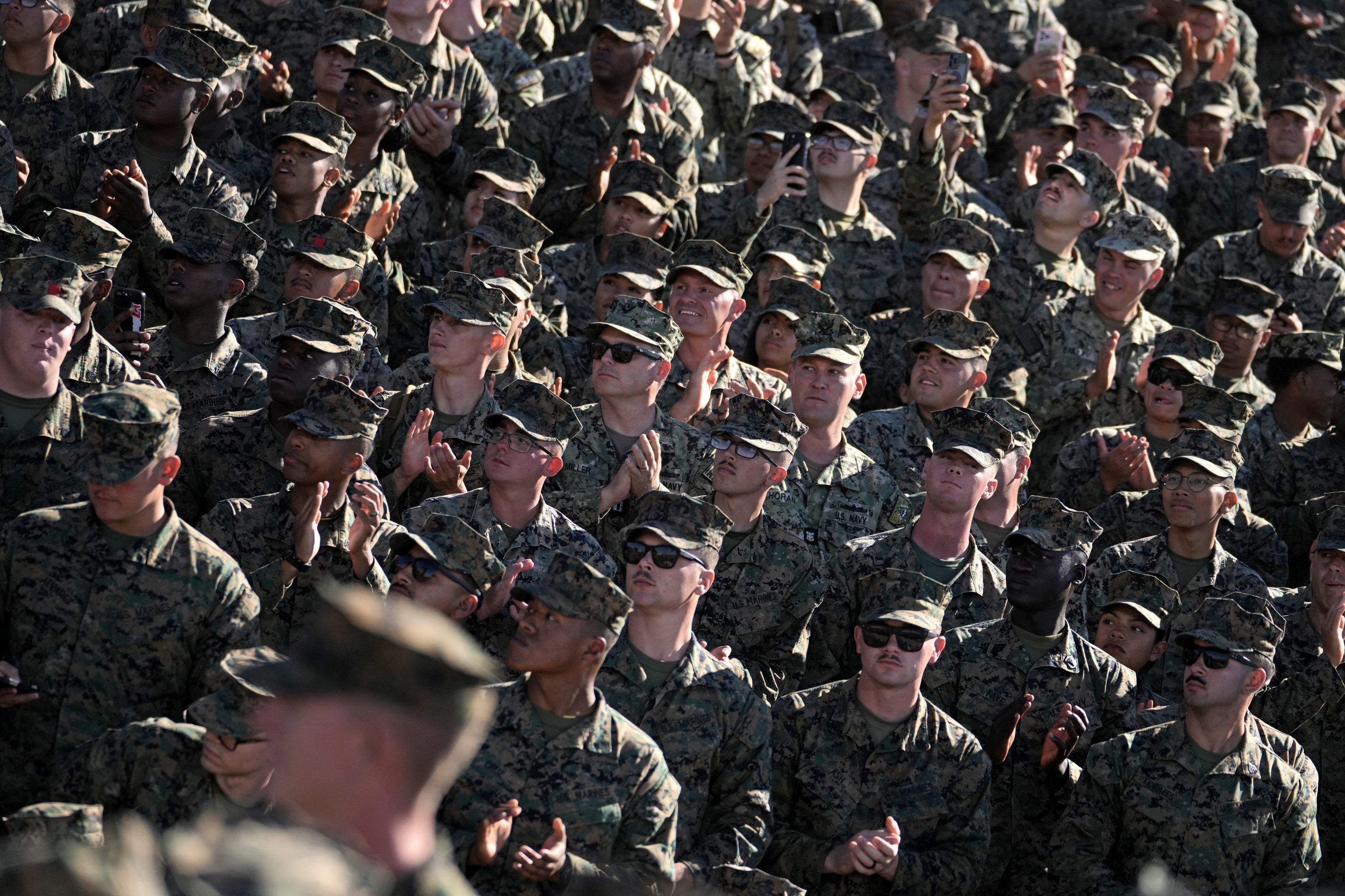 President Donald Trump announced a $130 million donation by an anonymous donor to help pay U.S. troops on Thursday.