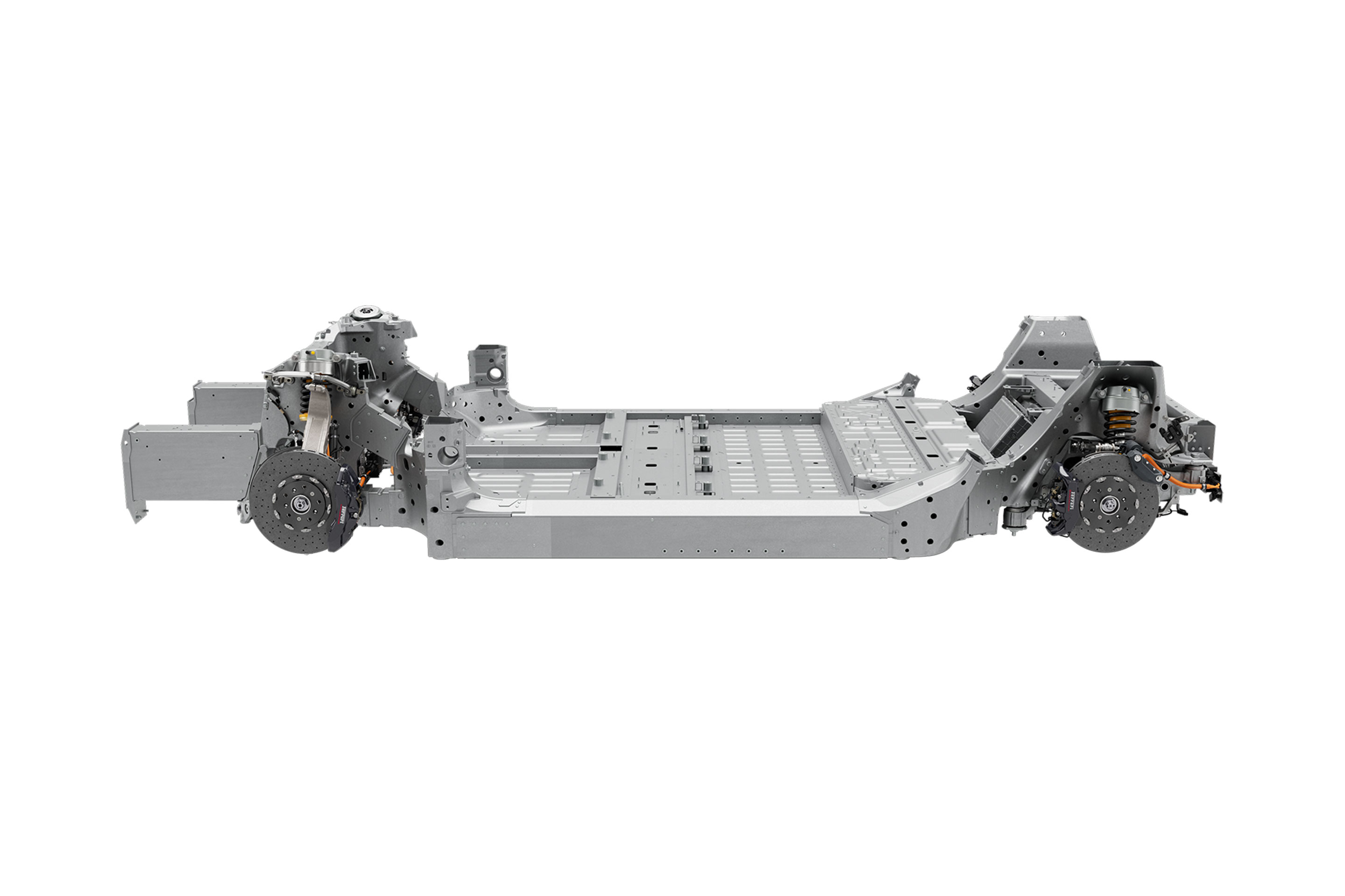 So far, Ferrari has only released images of the internal components of its Elettrica EV, to be released in spring 2026.