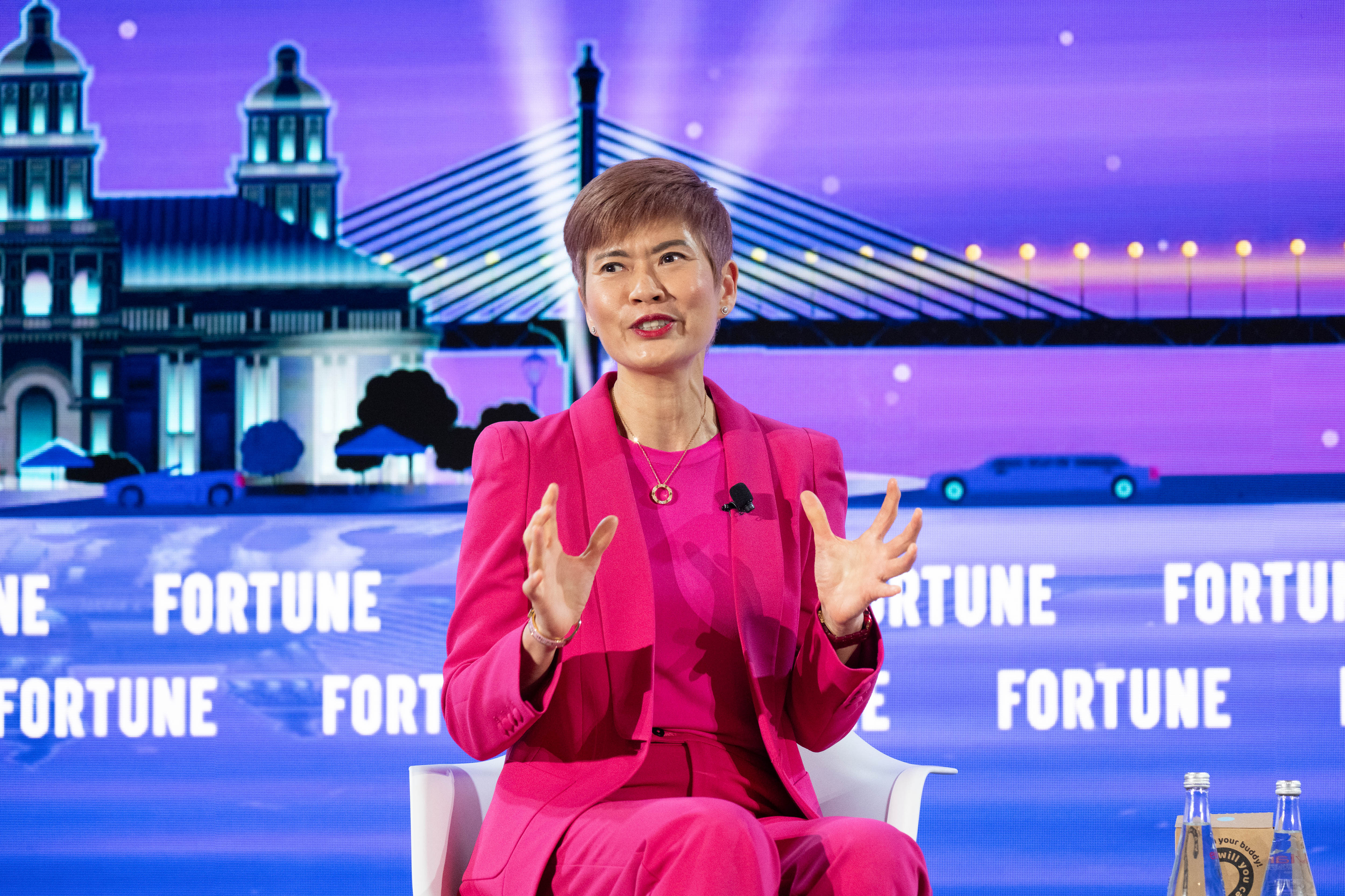 Malina Ngai, group CEO of AS Watson, addressed the crowd at the Fortune Innovation Forum in Kuala Lumpur, Malaysia, on Monday.