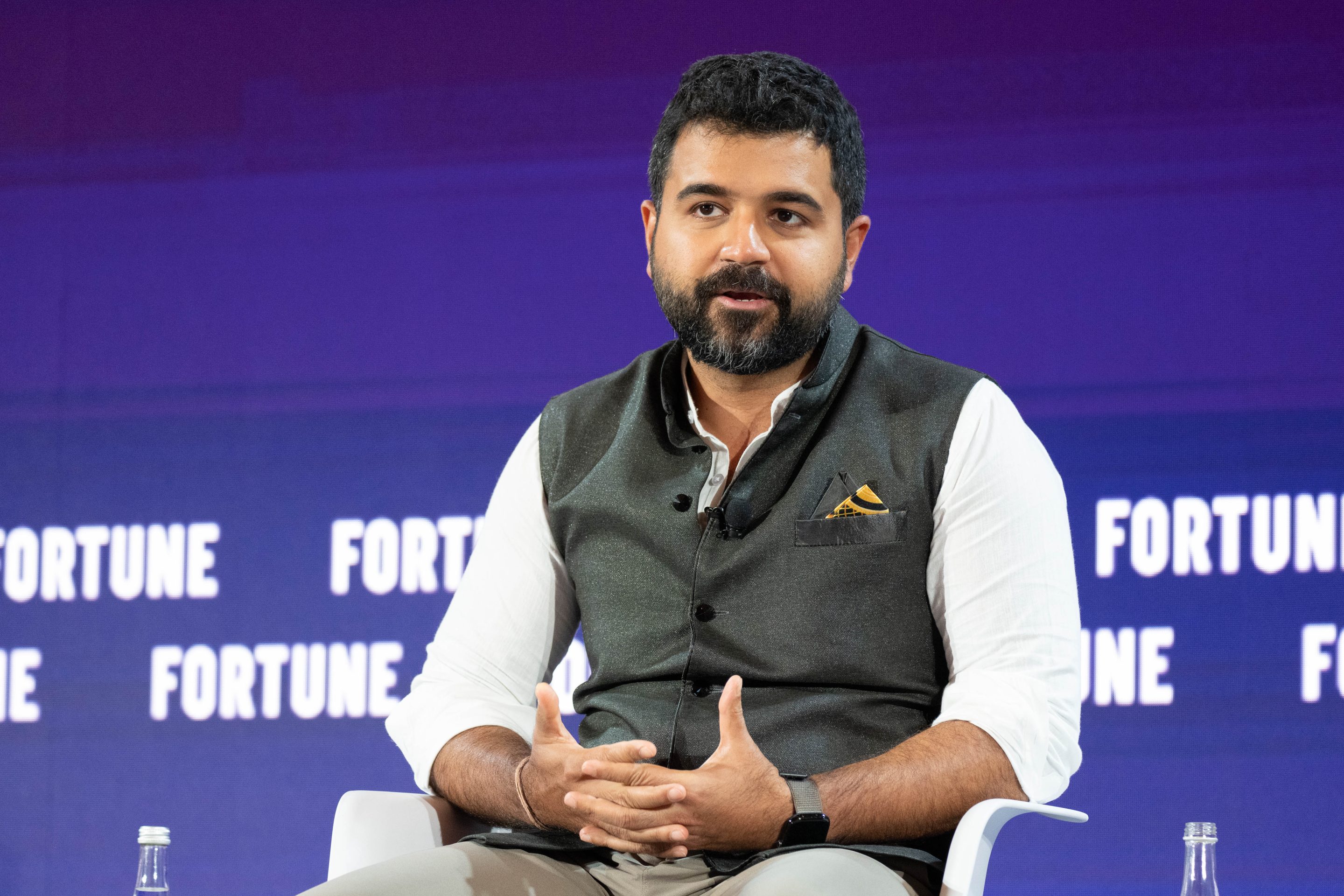 Dhruv Arora, founder and CEO of Syfe, speaking at the Fortune Innovation Forum in Kuala Lumpur, Malaysia on Nov. 18, 2025.