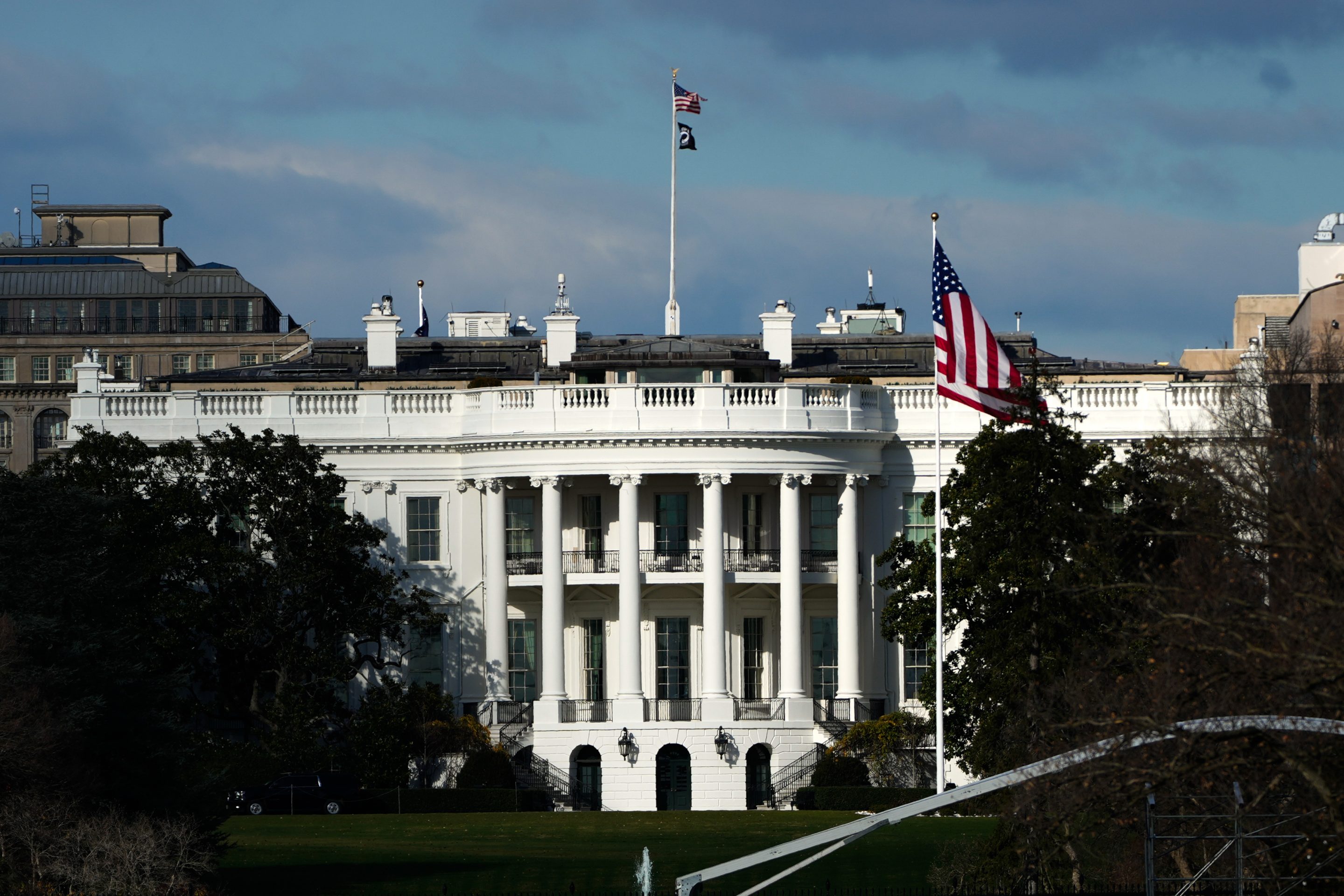The White House is seen from the National Mall on Friday, Nov. 28, 2025.