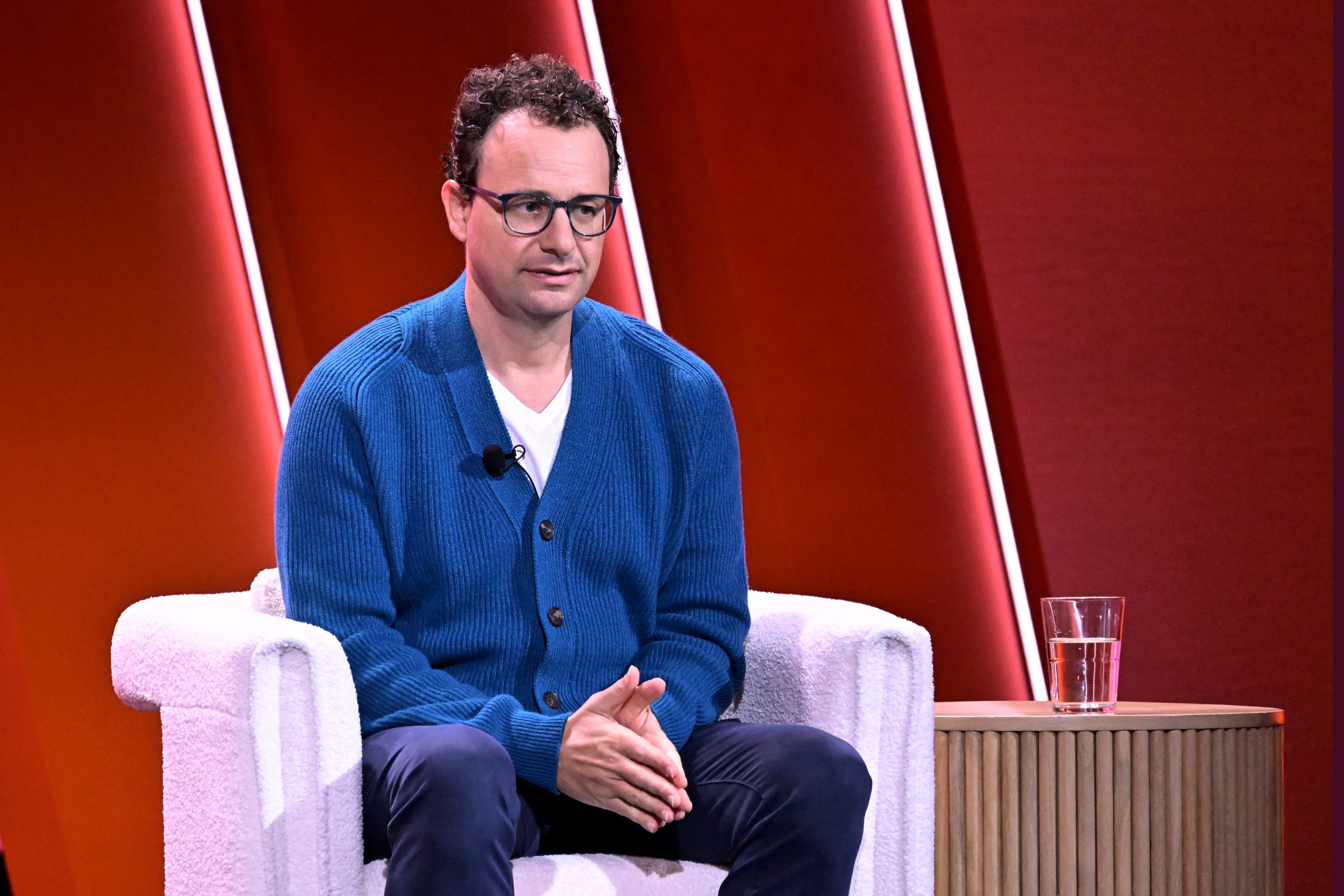Anthropic Co-founder and CEO Dario Amodei speaks at the "How AI Will Transform Business in the Next 18 Months" panel during INBOUND 2025