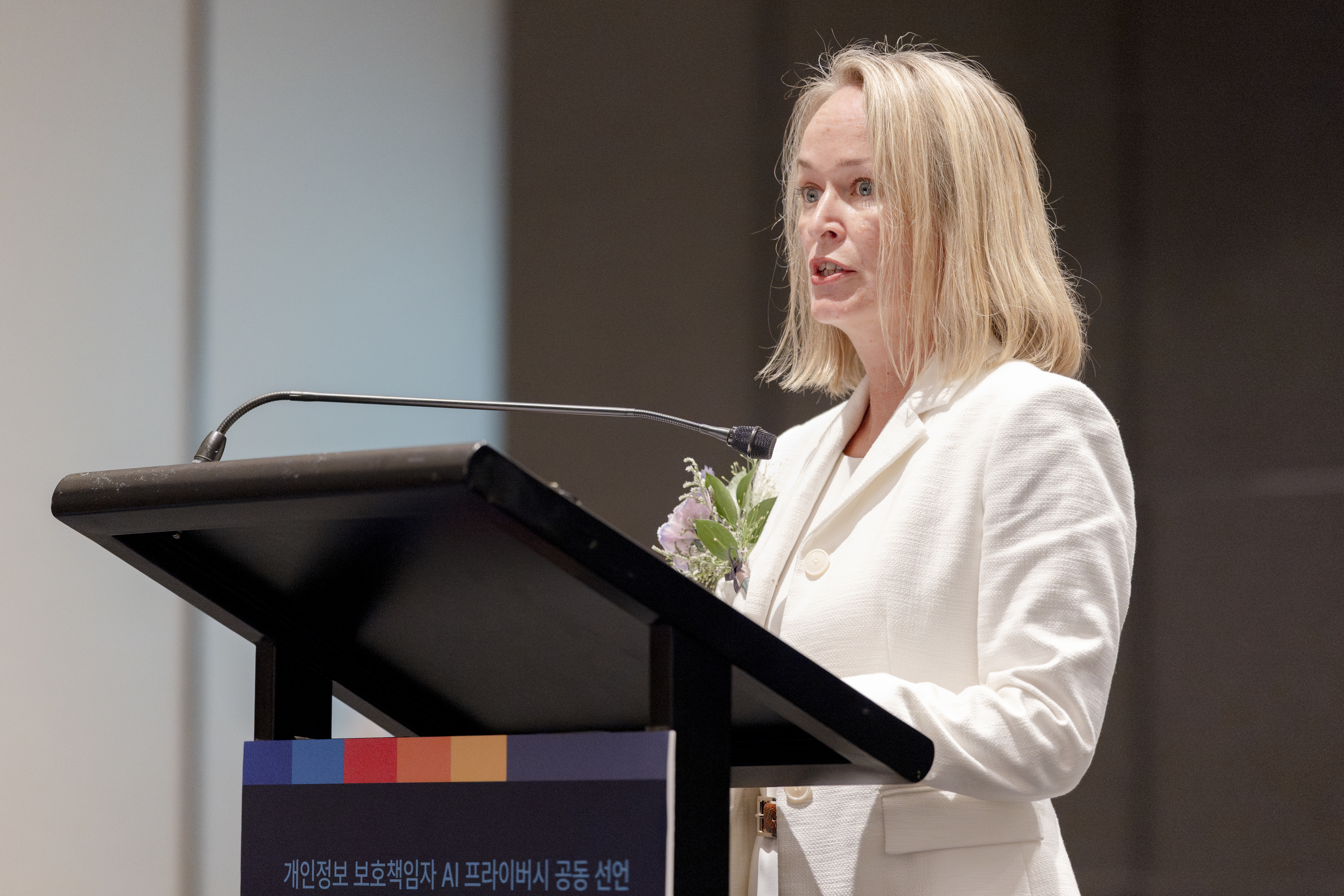 Anu Talus, chair of the European Data Protection Board (EDPB), in Seoul, South Korea, on September 15, 2025.(Photo: Chris Jung/NurPhoto/Getty Images)
