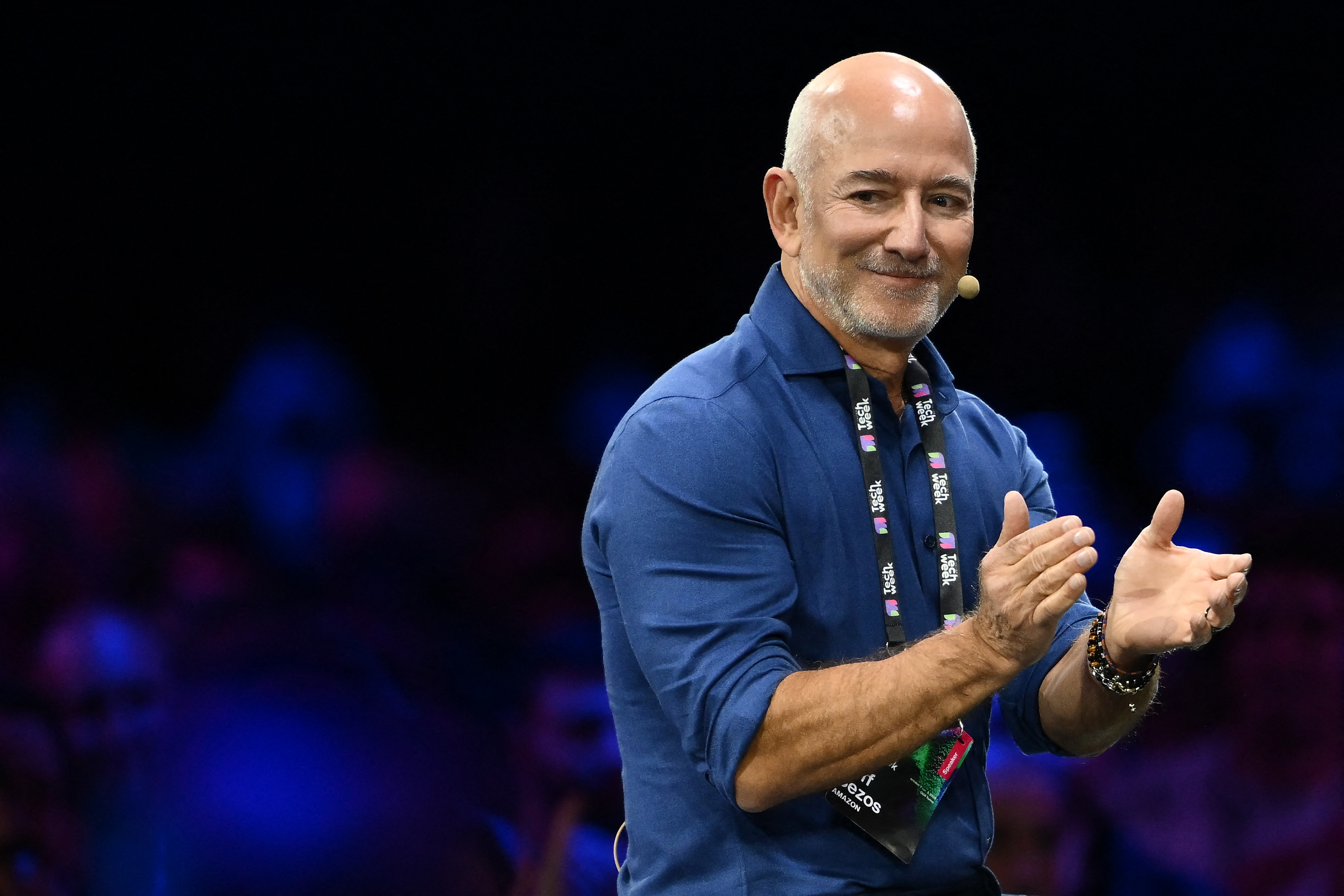Amazon founder Jeff Bezos in Turin, Italy on October 3, 2025. (Photo: Marco Bertorello/AFP/Getty Images)