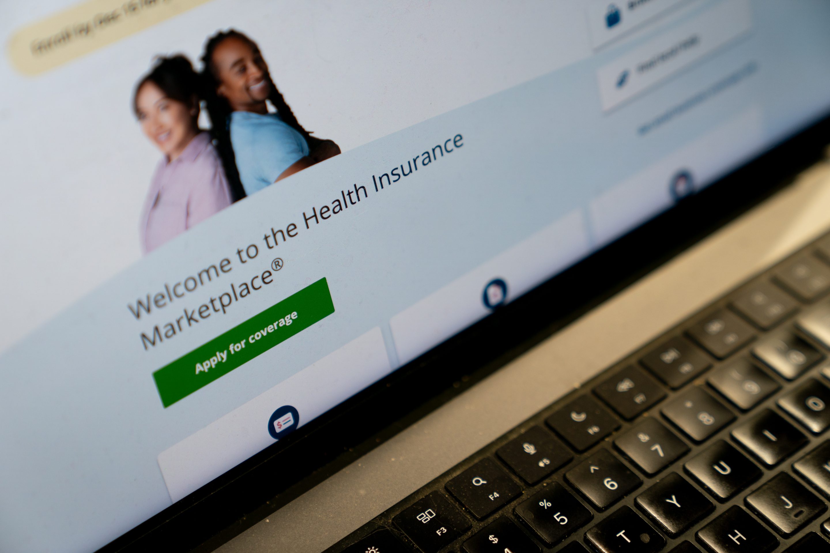 The healthcare.gov website on Saturday, Nov. 1, 2025.