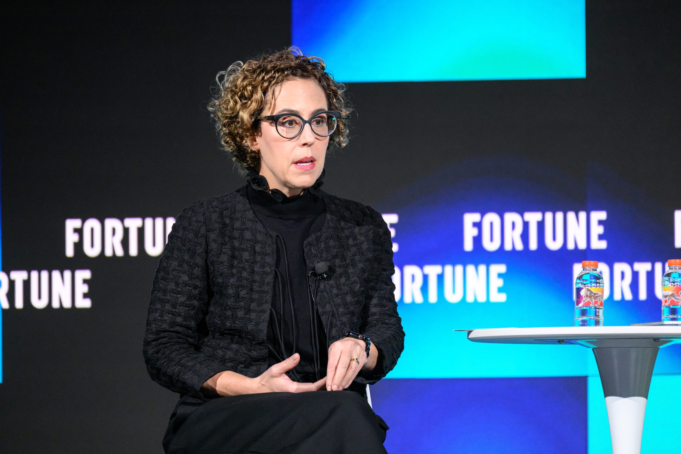 Liz Danzico, VP of design for Microsoft AI, speaking at the Fortune Brainstorm Design conference in Macau on Dec. 2, 2025.