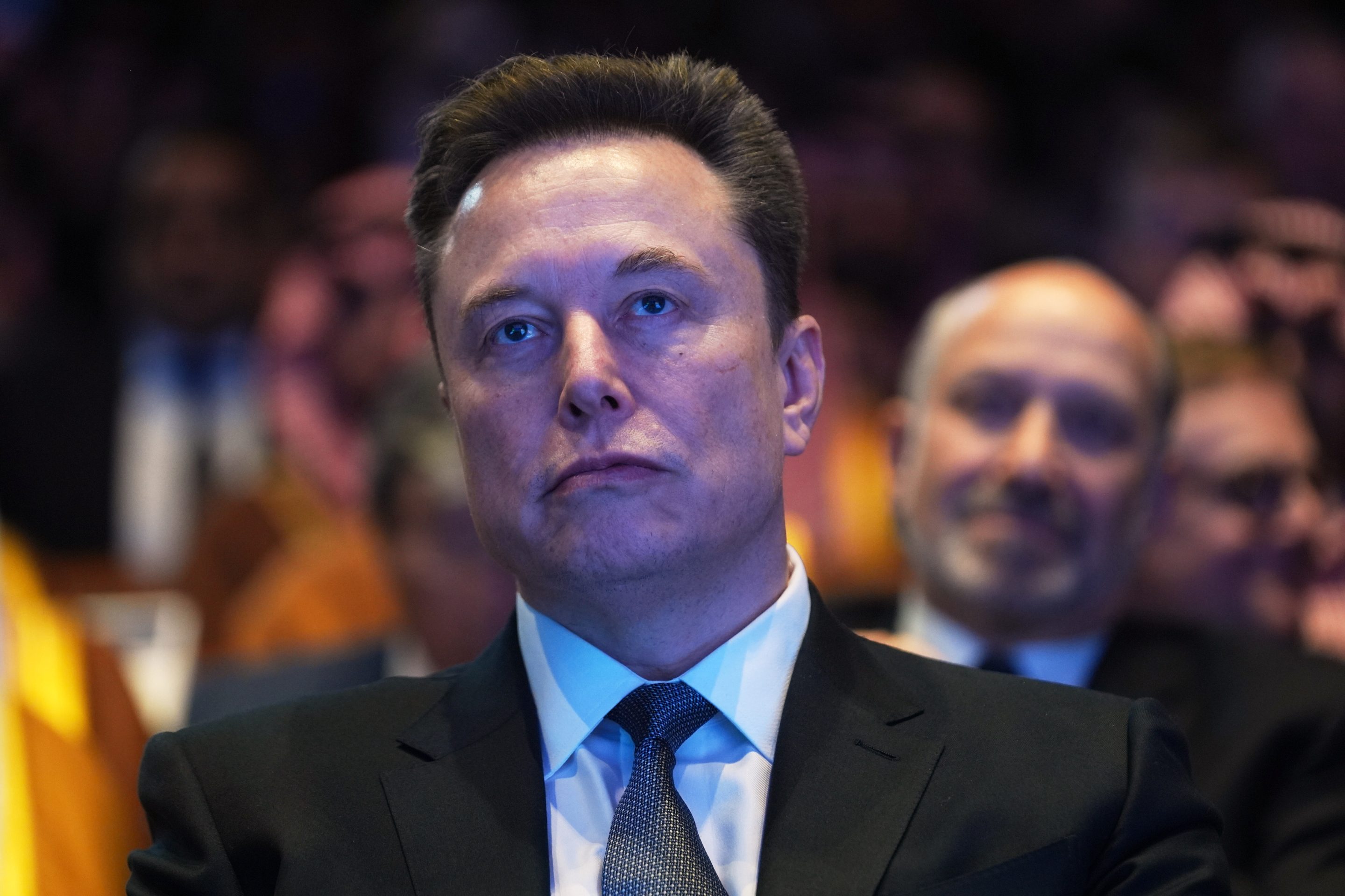 Elon Musk attends the Saudi Investment Forum at the Kennedy Center, Wednesday, Nov. 19, 2025, in Washington. 